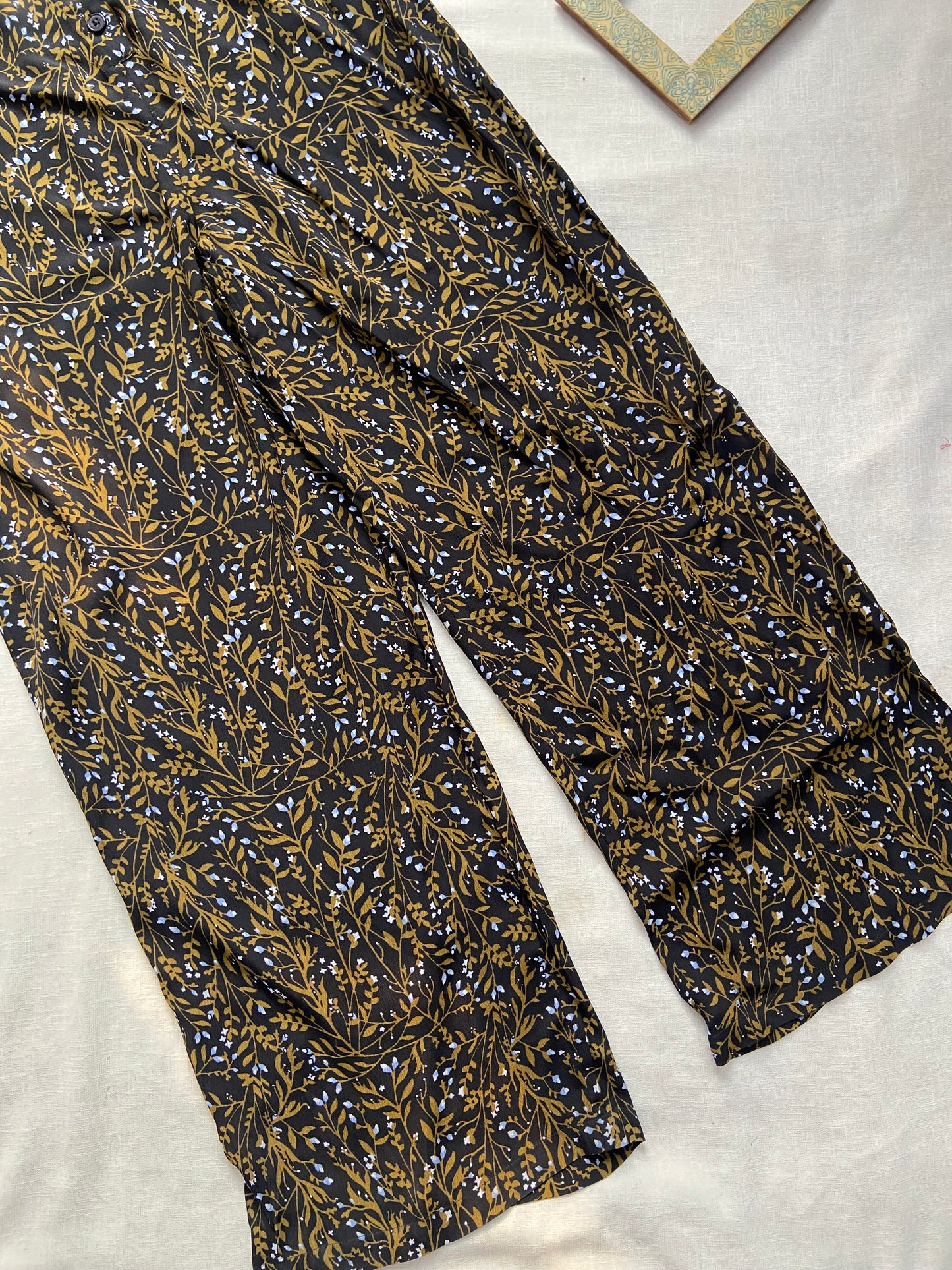 Women's Black Floral Printed Jumpsuit