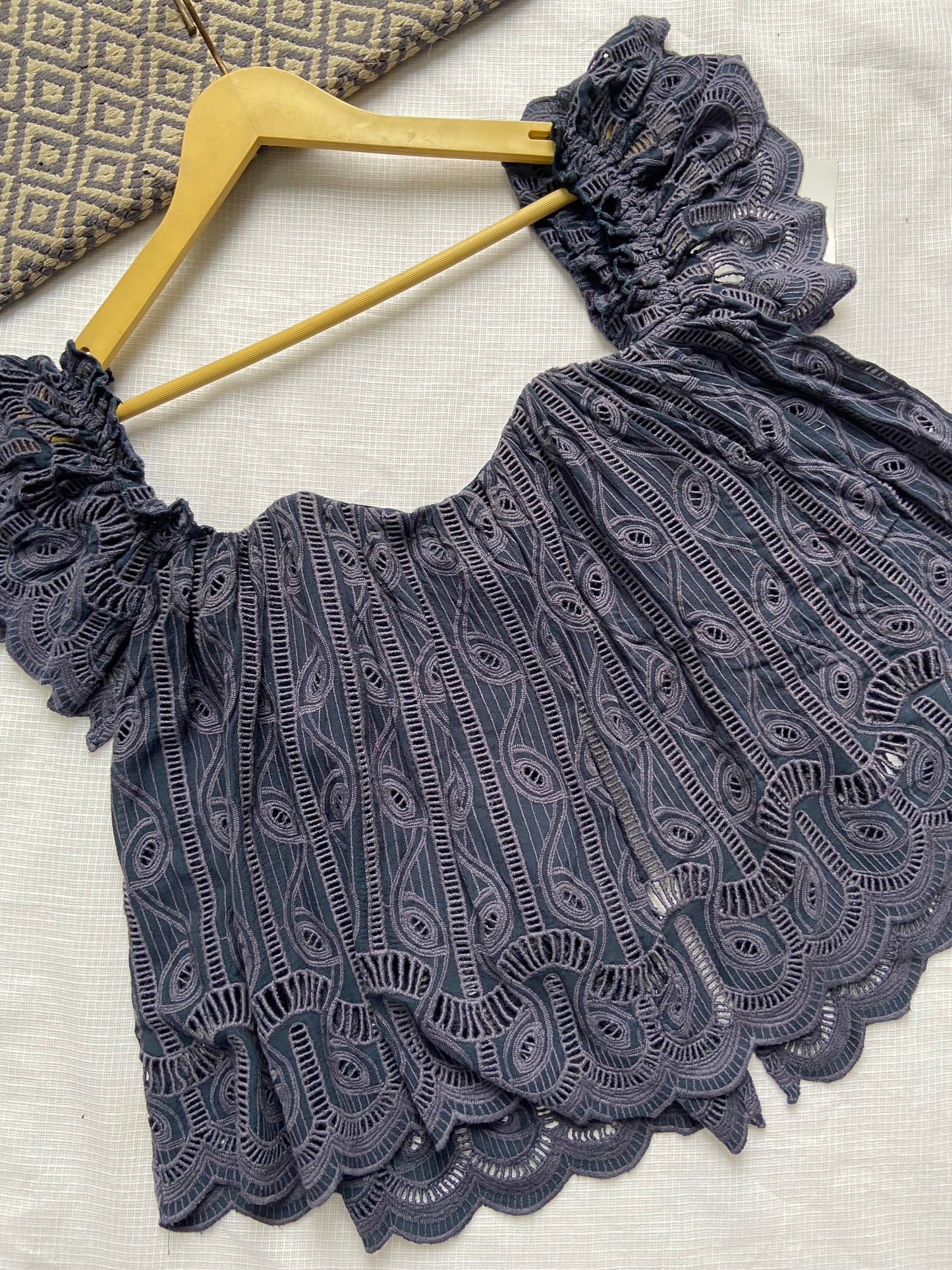 Elegant Black Lace Off-Shoulder Crop Top