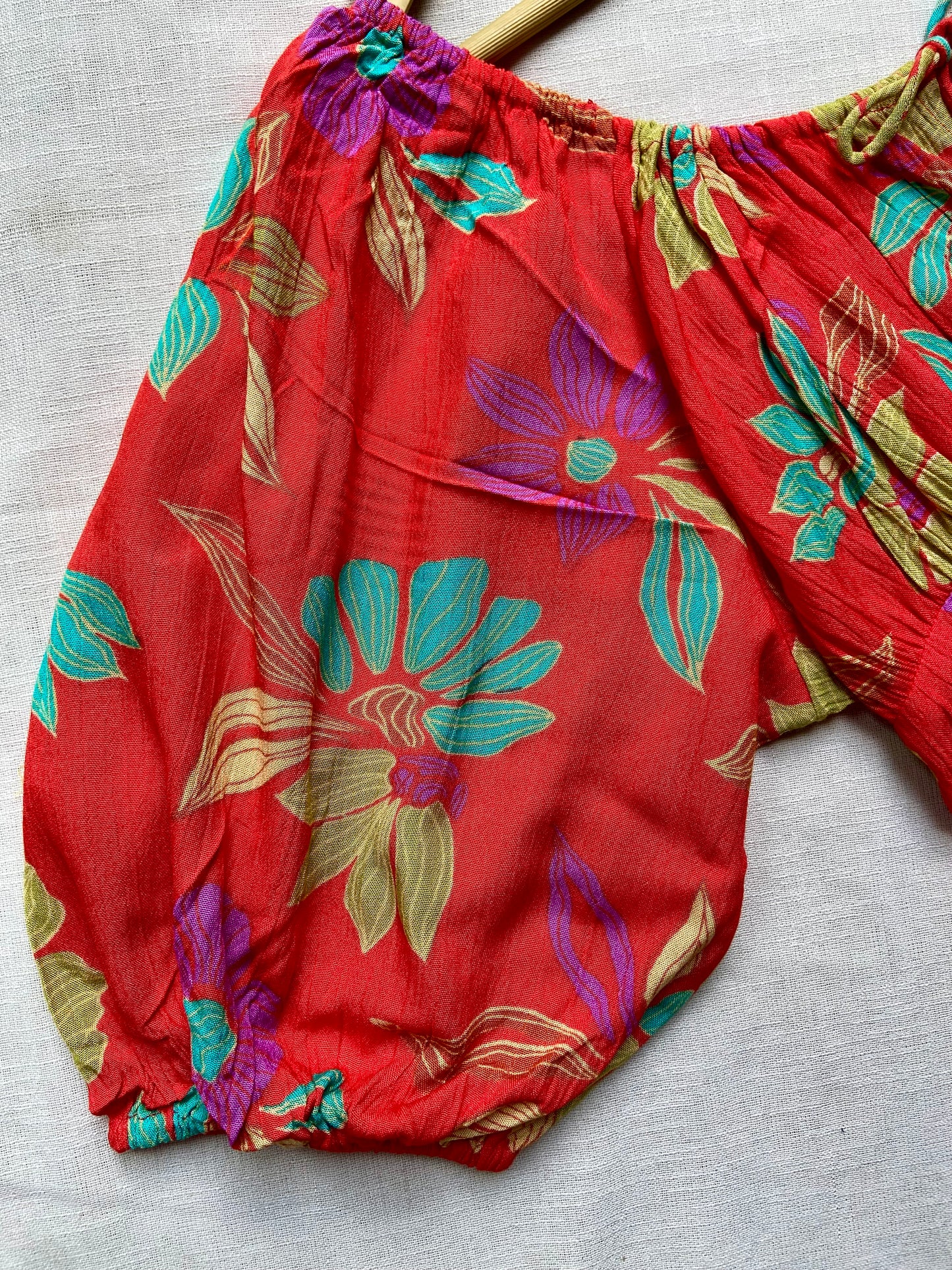 Red Off-Shoulder Floral Midi Dress