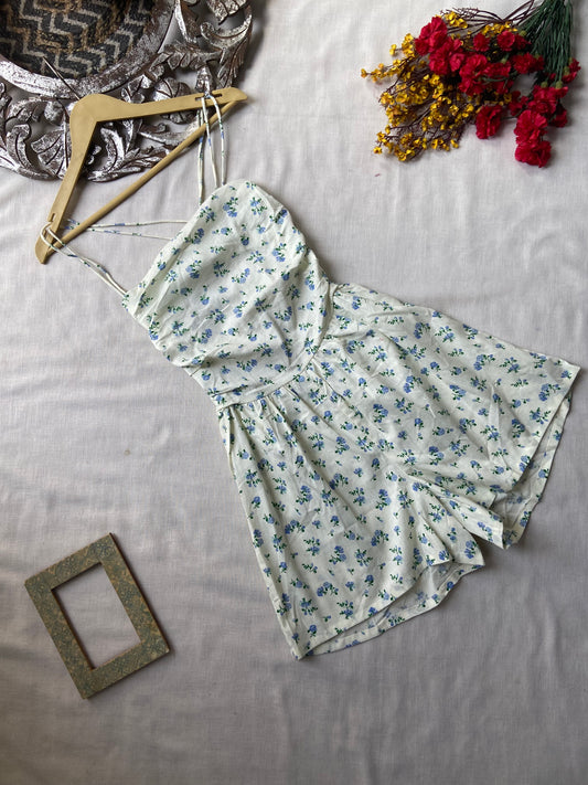 White Floral Asos Romper