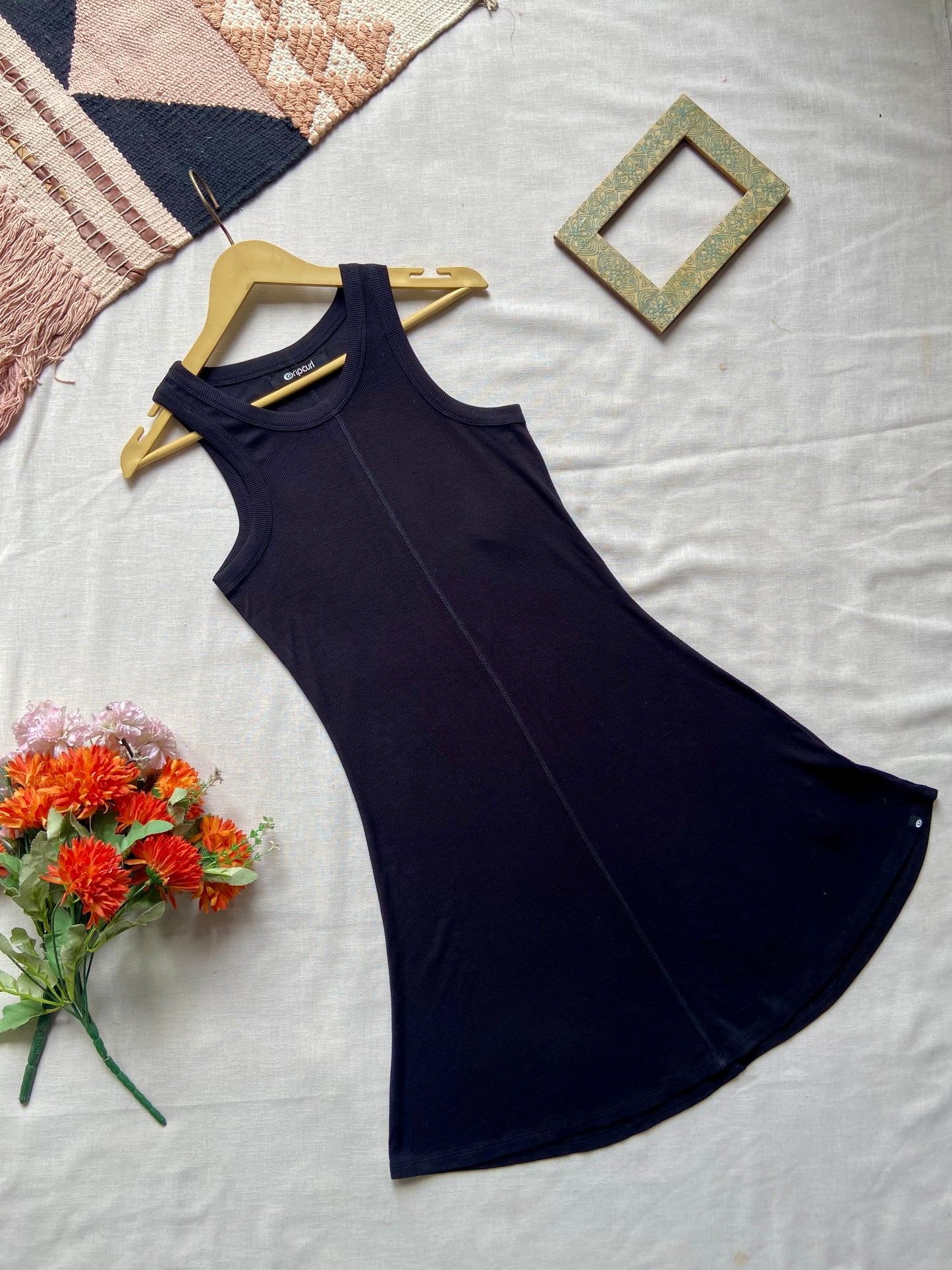 Classic Black Sleeveless A-Line Dress