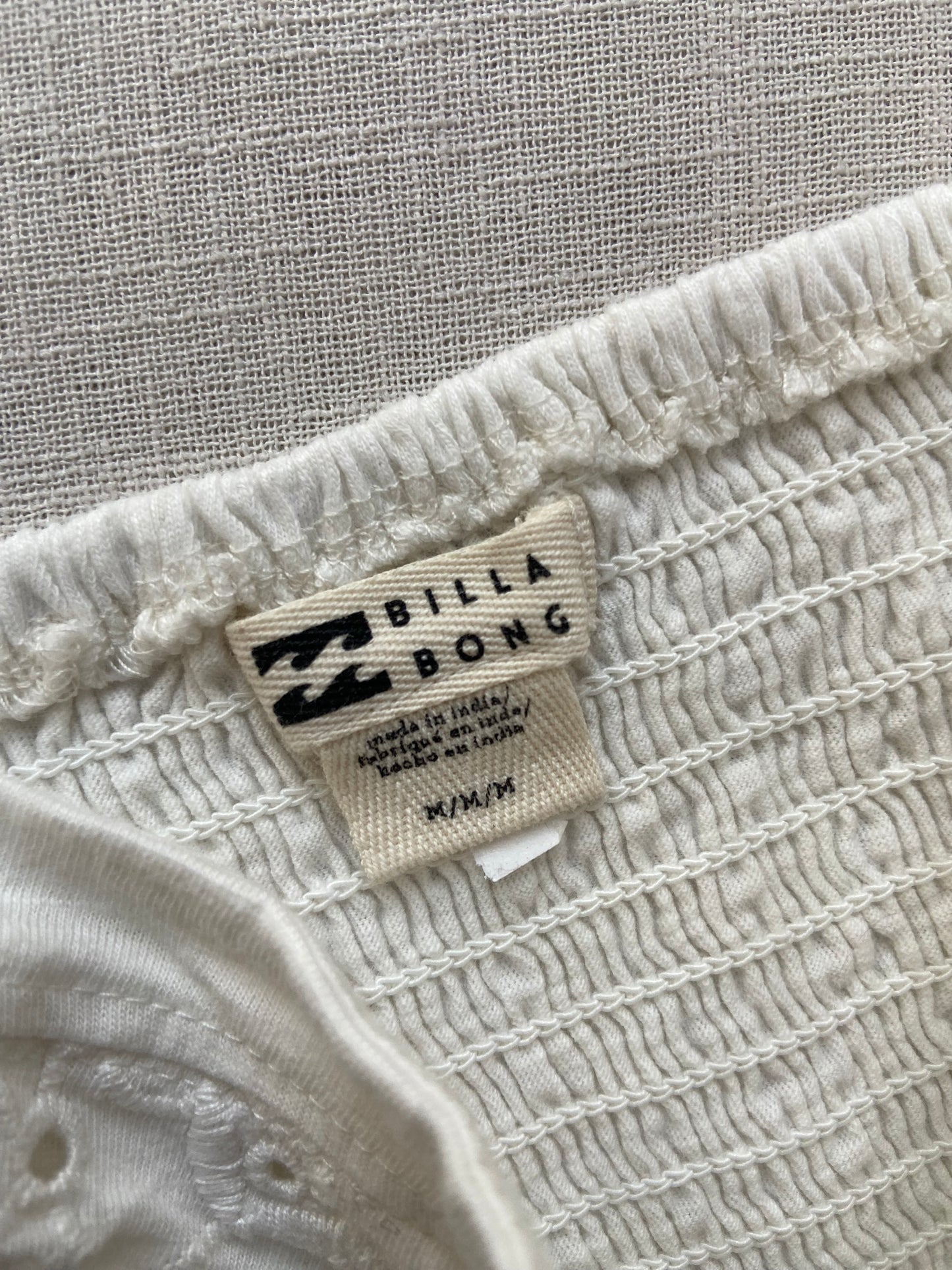 White Eyelet Puff Sleeve Crop Top