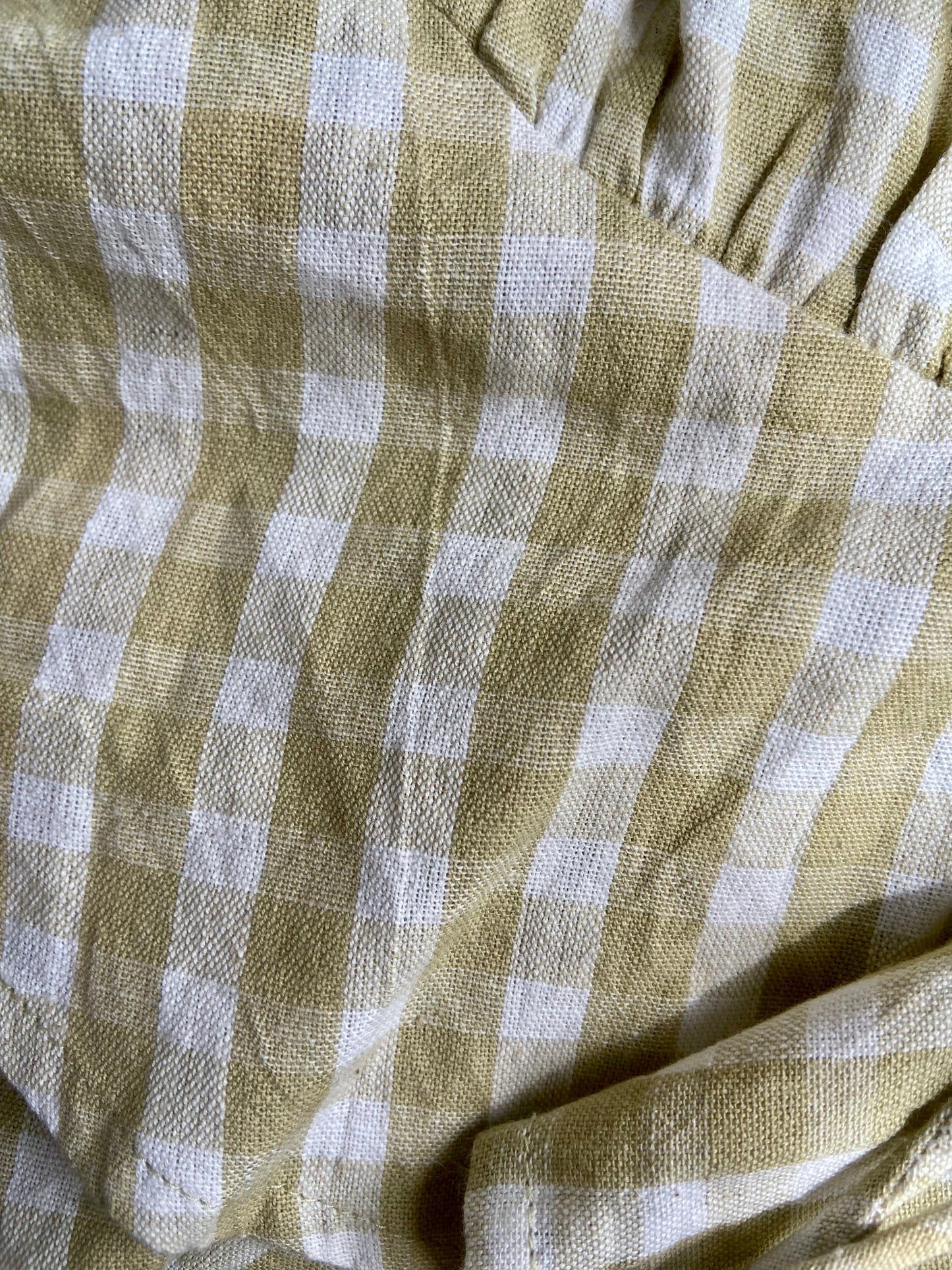 Check Print Ruched Crop Top