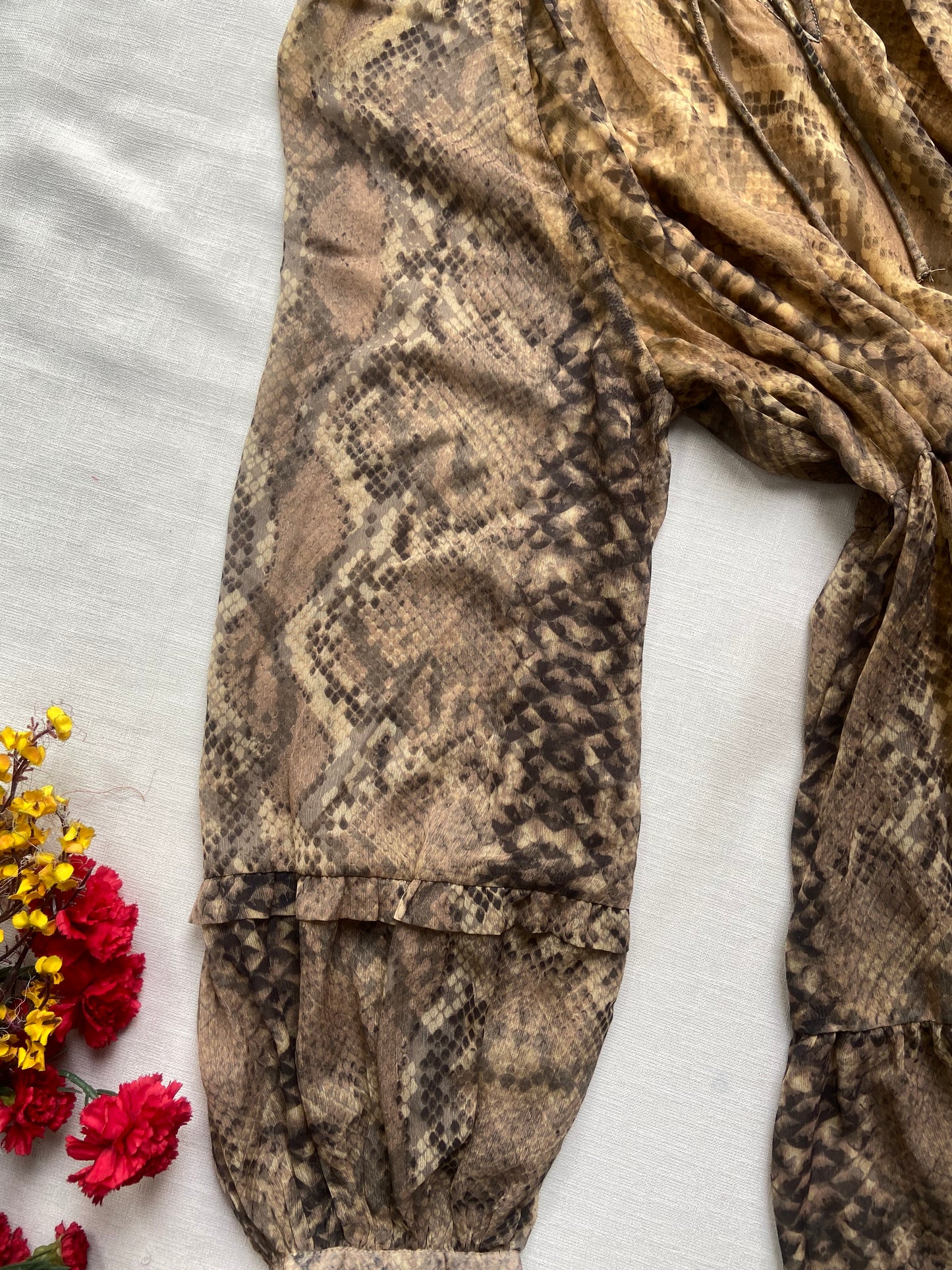 Animal print flared mini dress