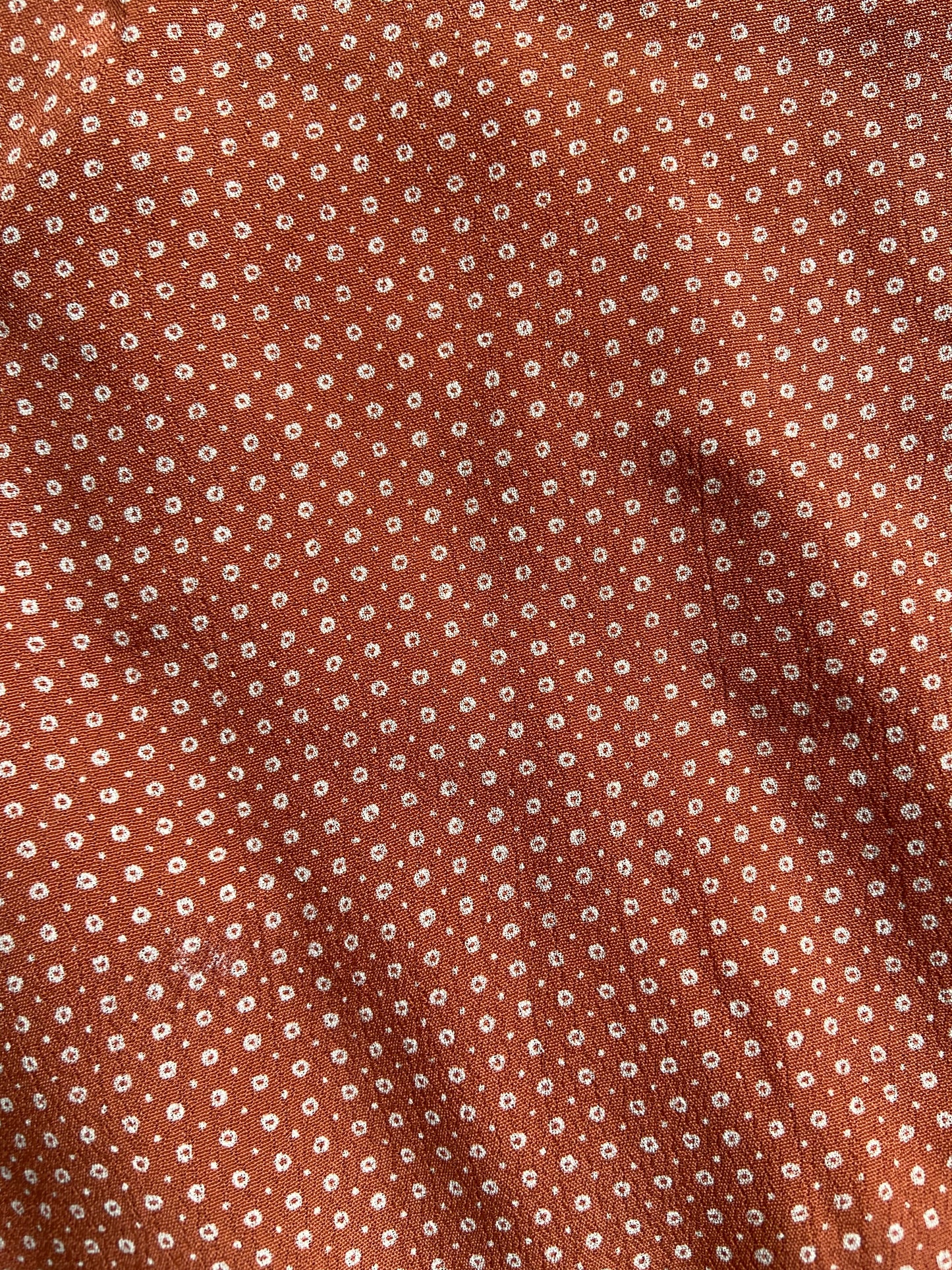 Rust Printed Short Skirt