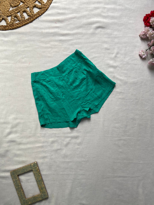 Green Weaving shorts