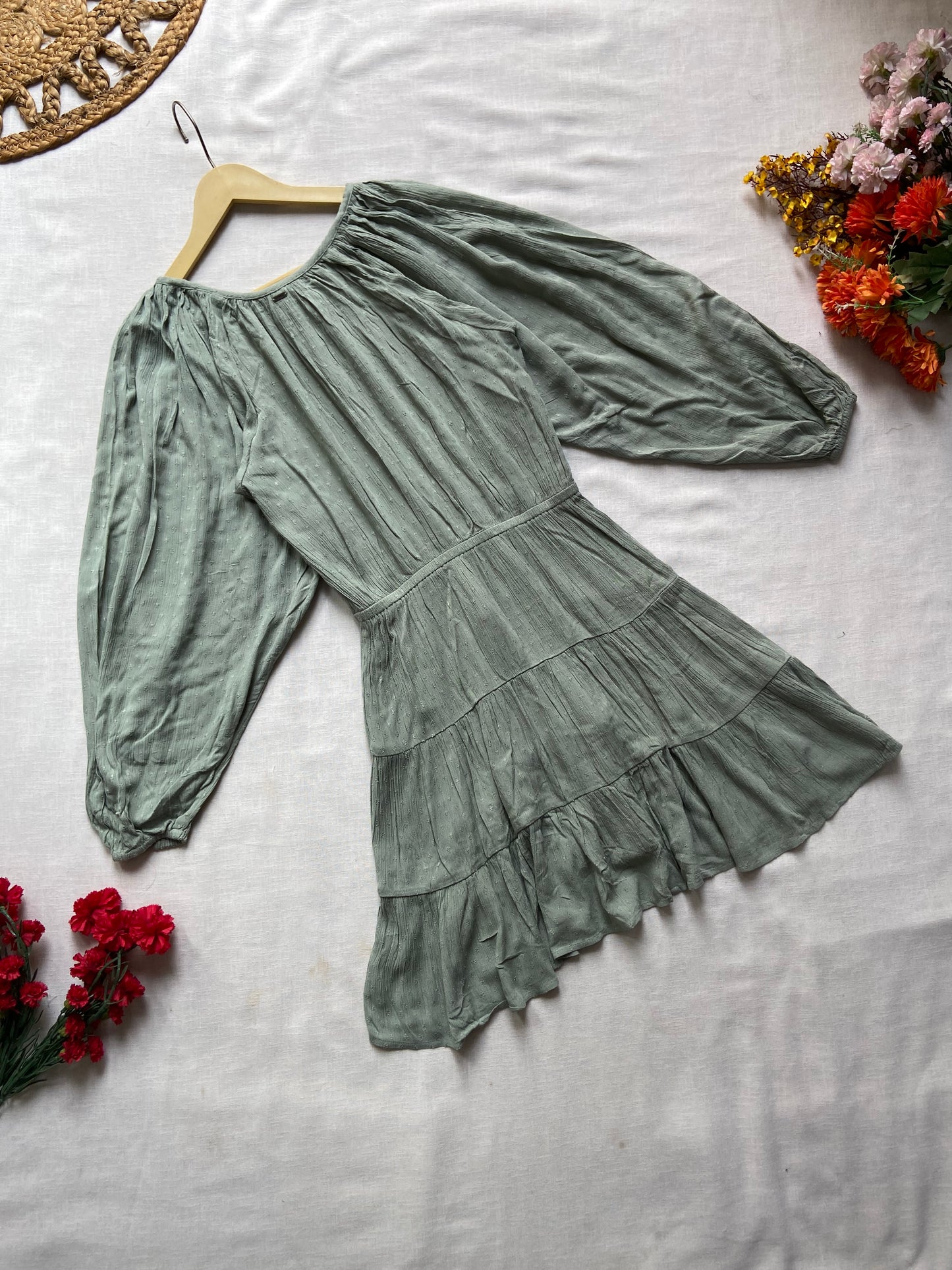 Bohemian Printed Long Sleeve Playsuit for Women