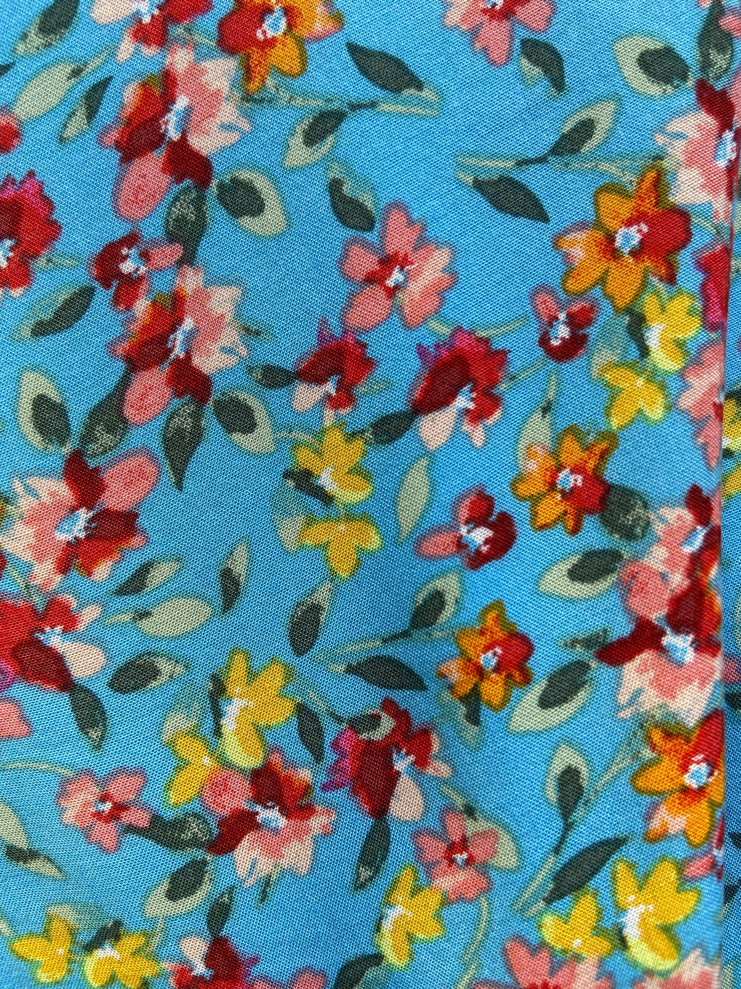 Blue Floral Summer Dress