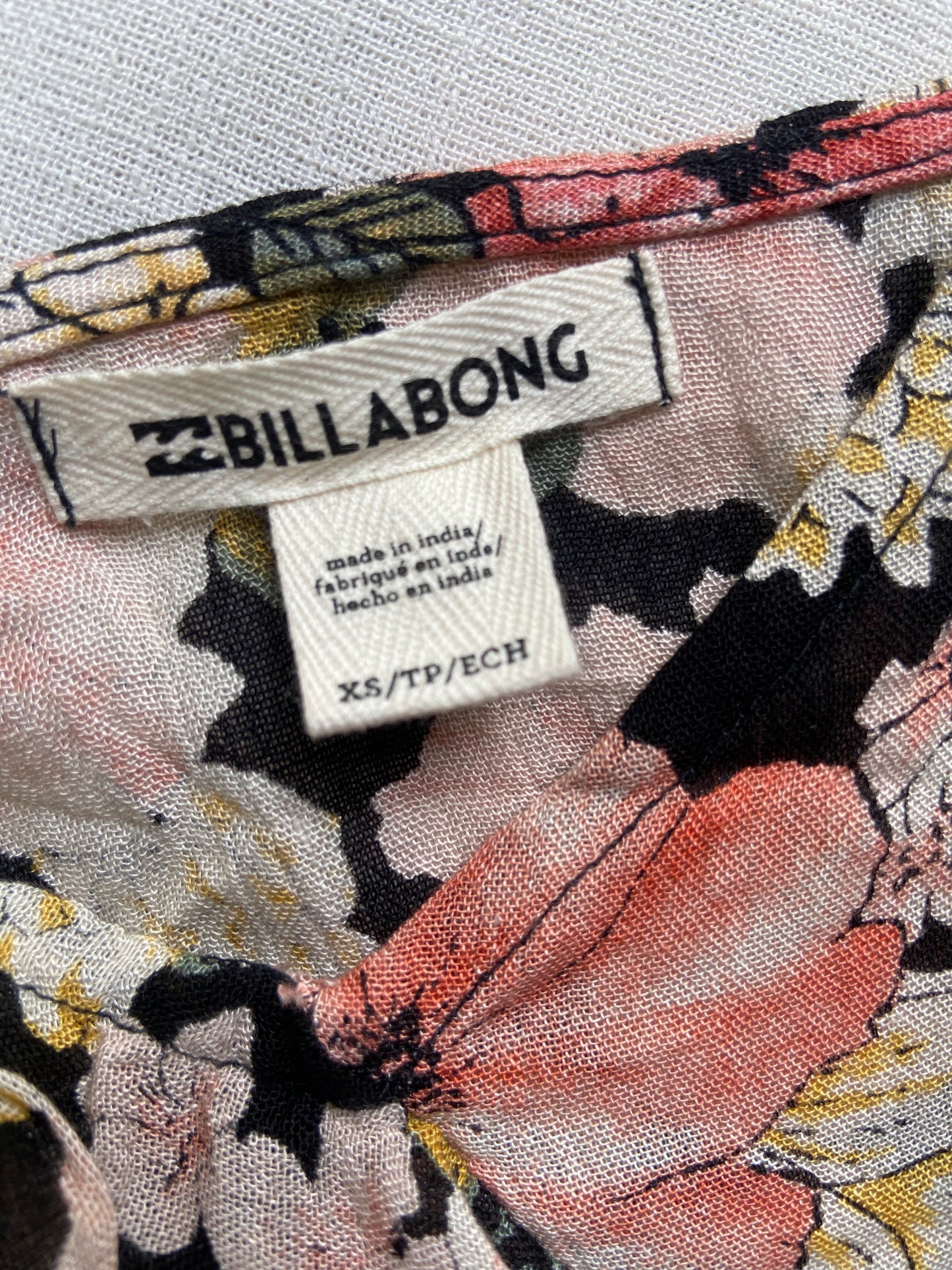 Black Floral Billabong Mini Dress