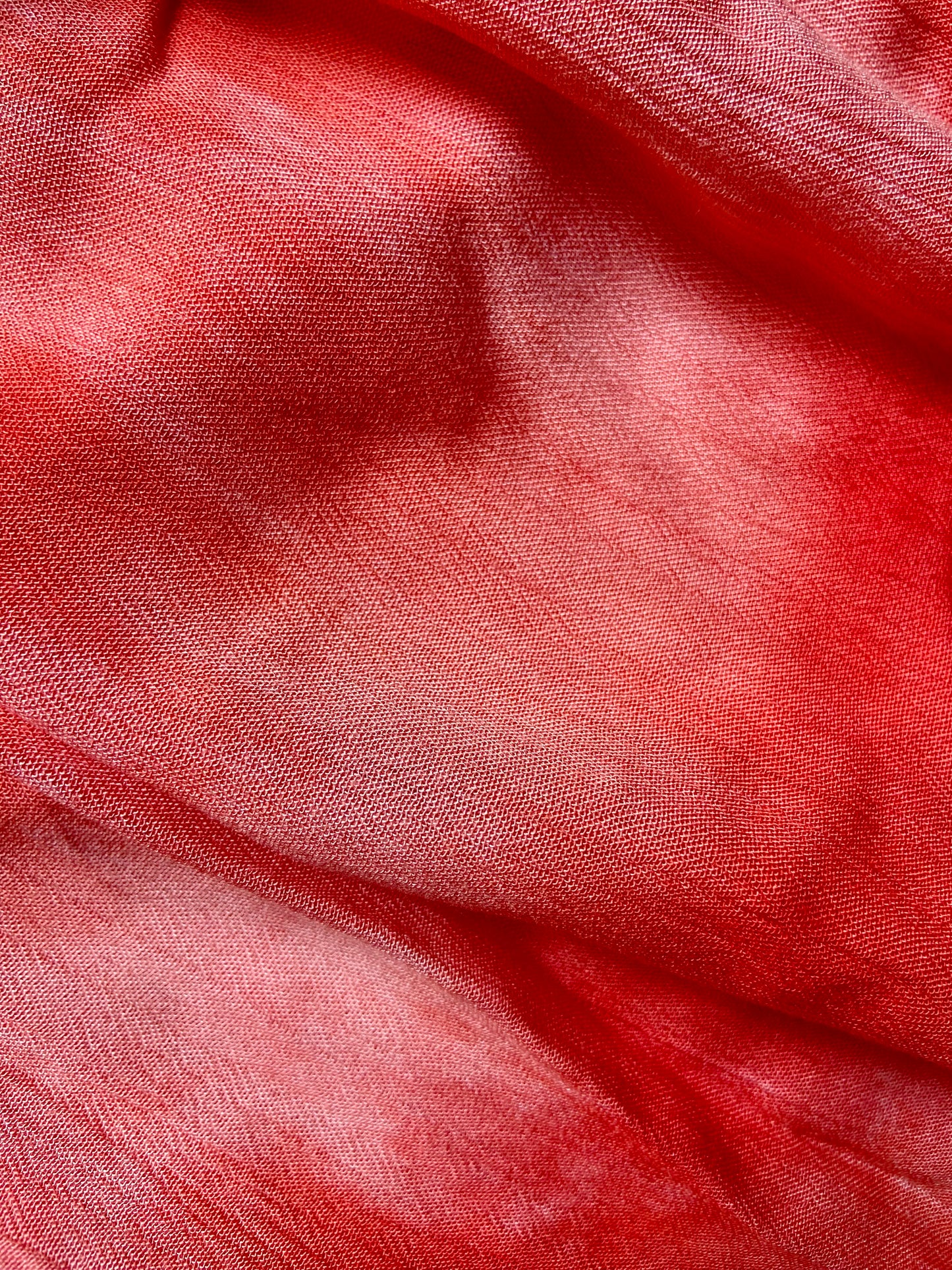 Red Tie-Dye Off-Shoulder Flared Top