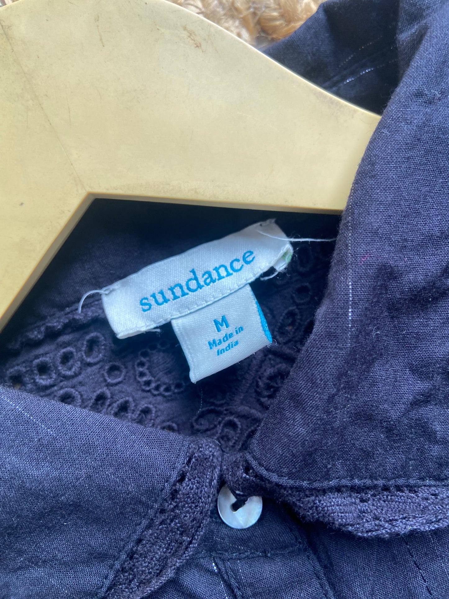 Black Lace Button Down Shirt for Women