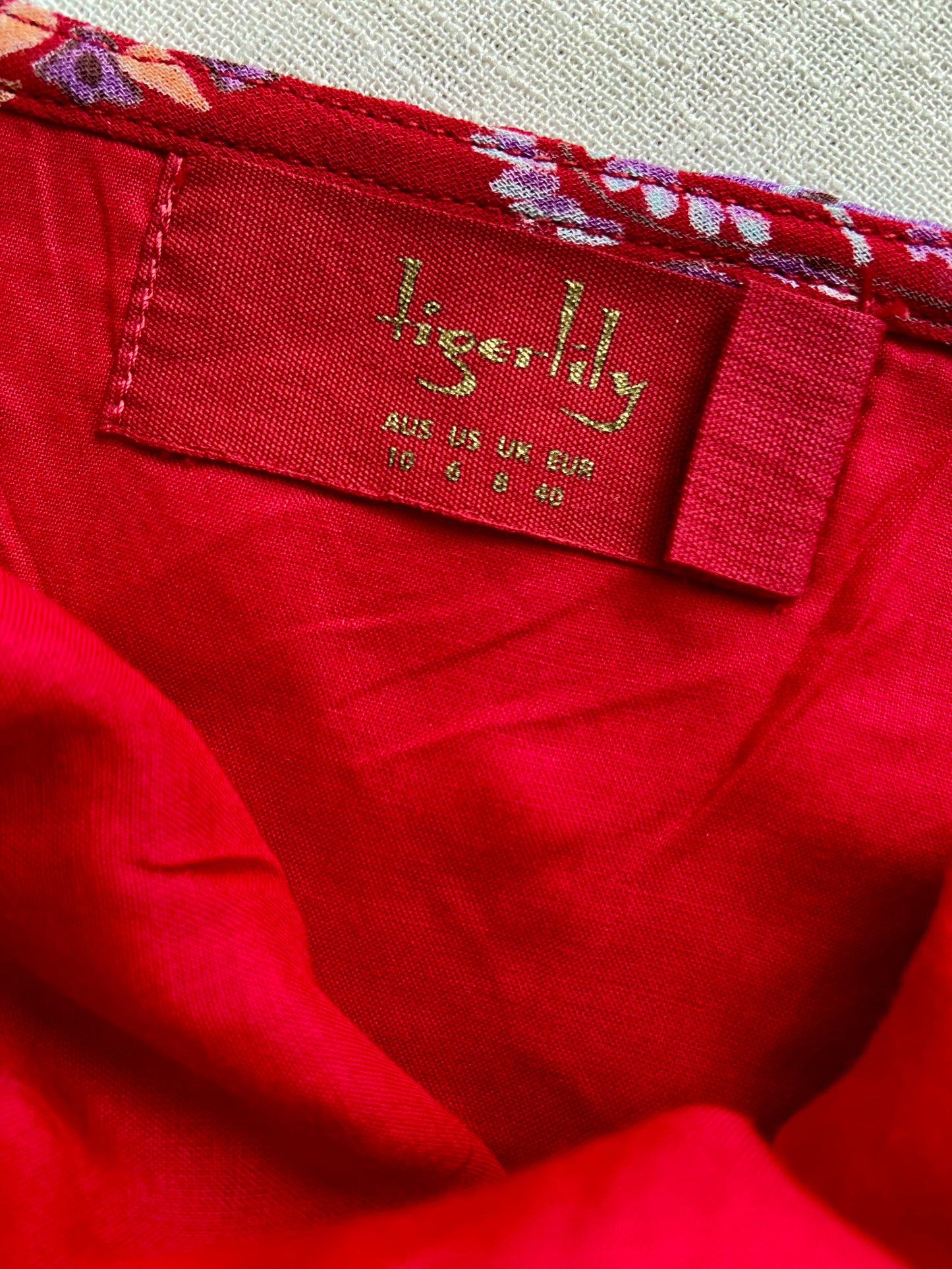 Red Printed Boho Mini Dress