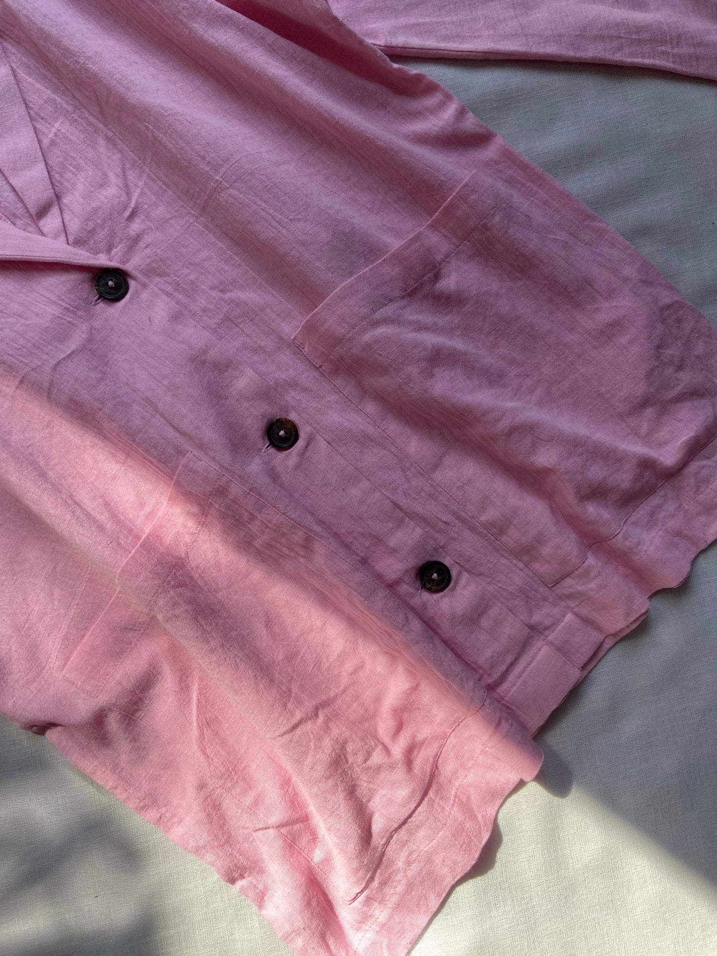 Unisex Pink Embroidered Cotton Jacket