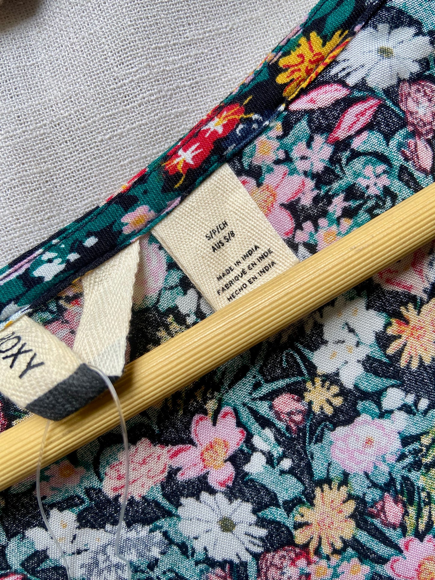 Floral Ruched Front Bell Sleeve Top