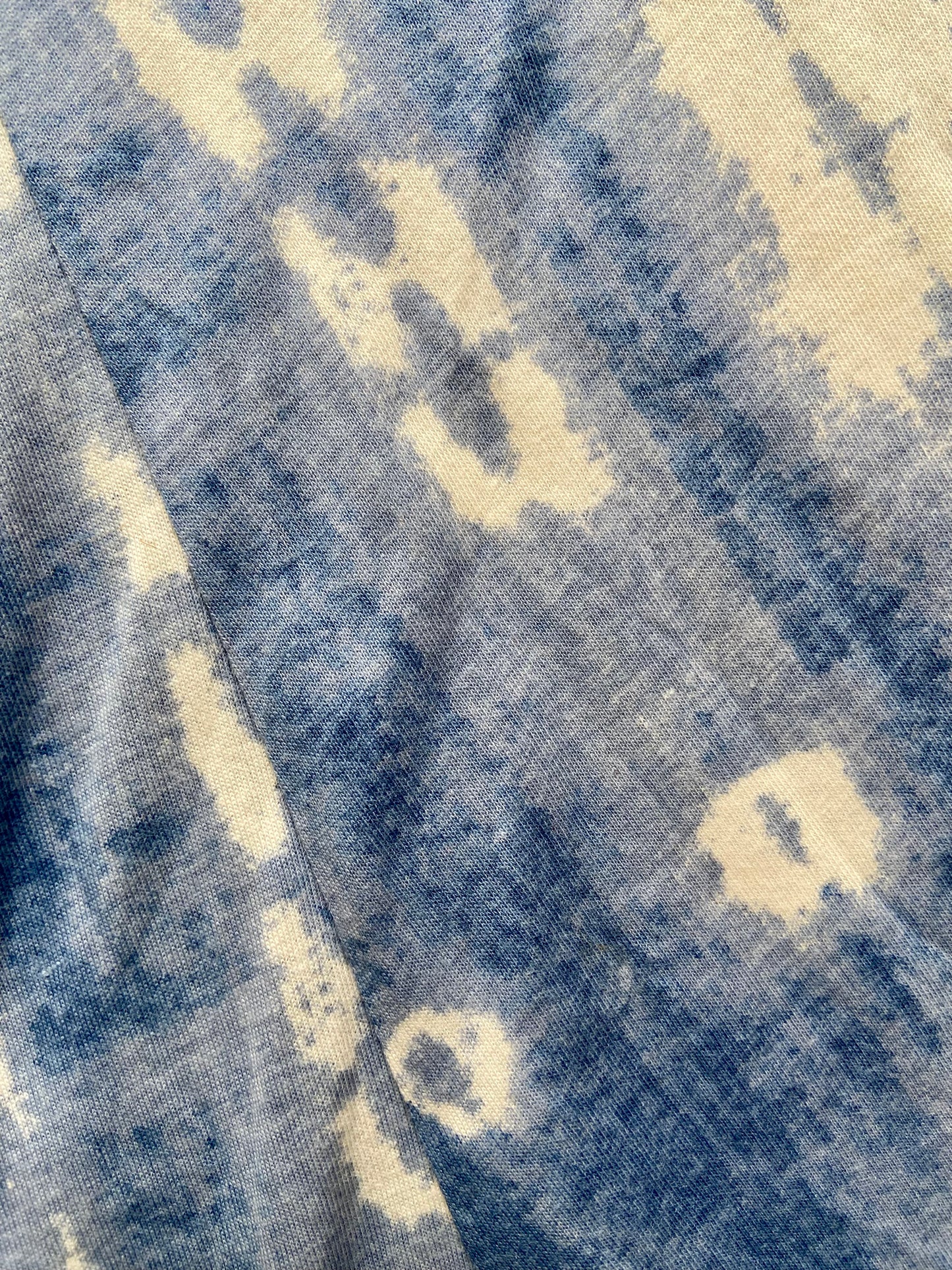 White And Blue Tye And Dye Mini Dress