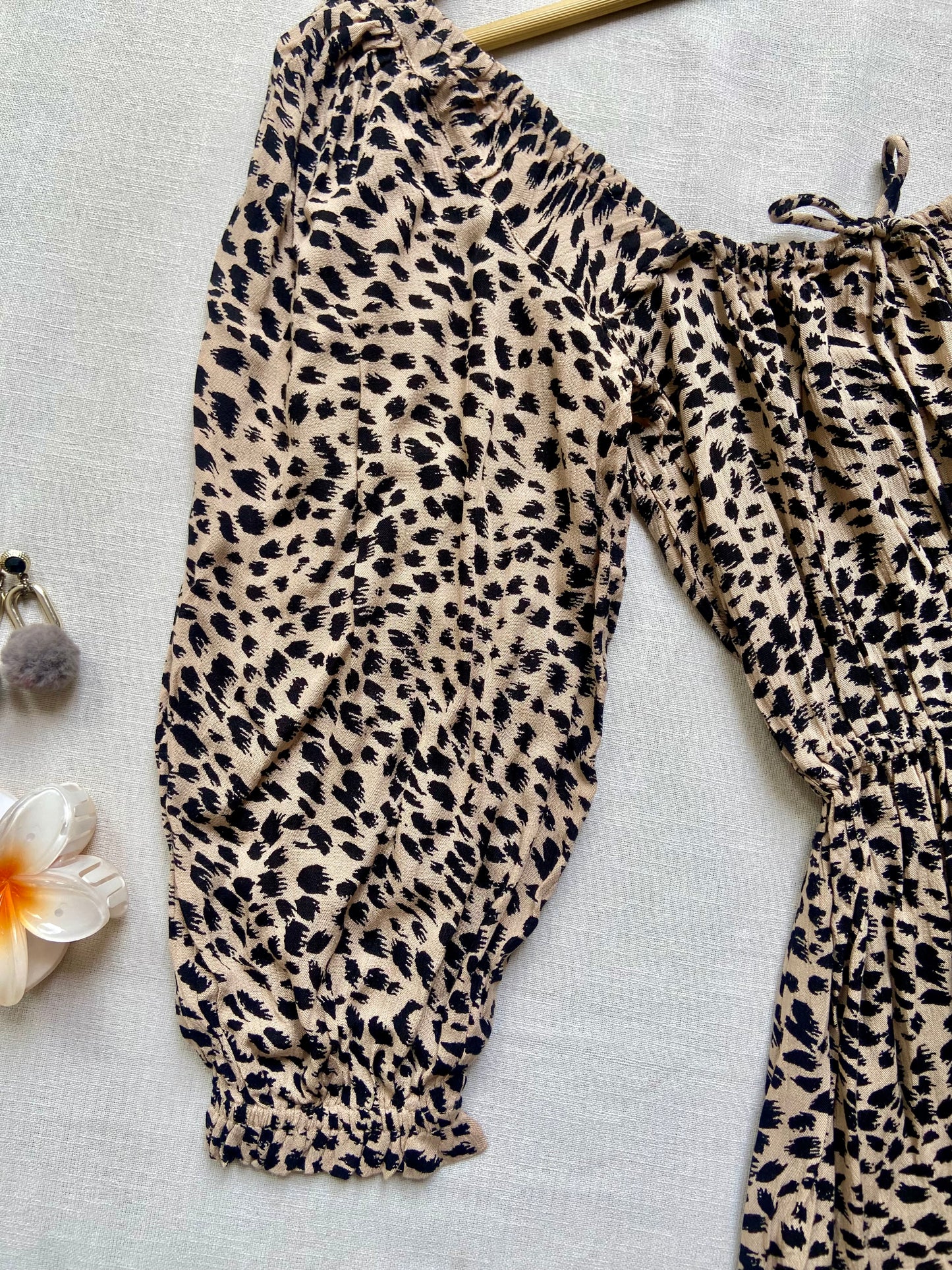 Animal Print Cotton Mini Dress