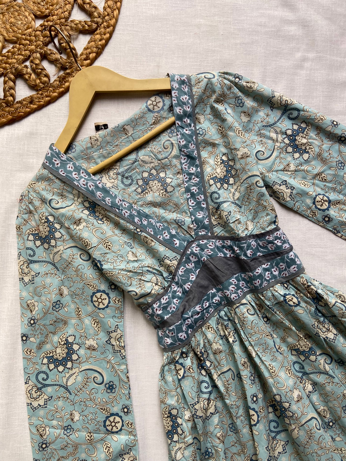 Blue Boho Midi Dress