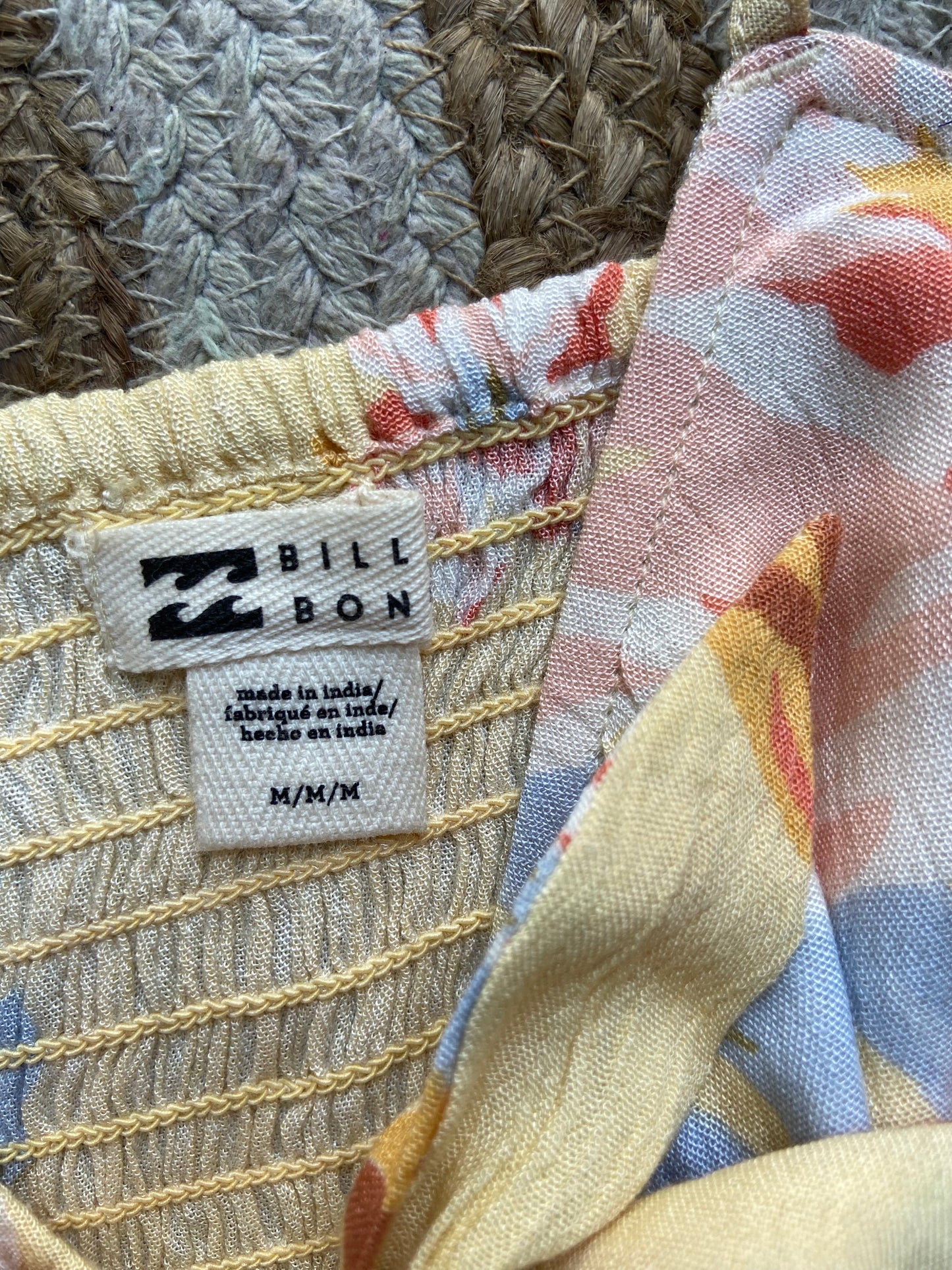 Women's Yellow Floral Knot Front Crop Top – Spaghetti Strap Summer Style