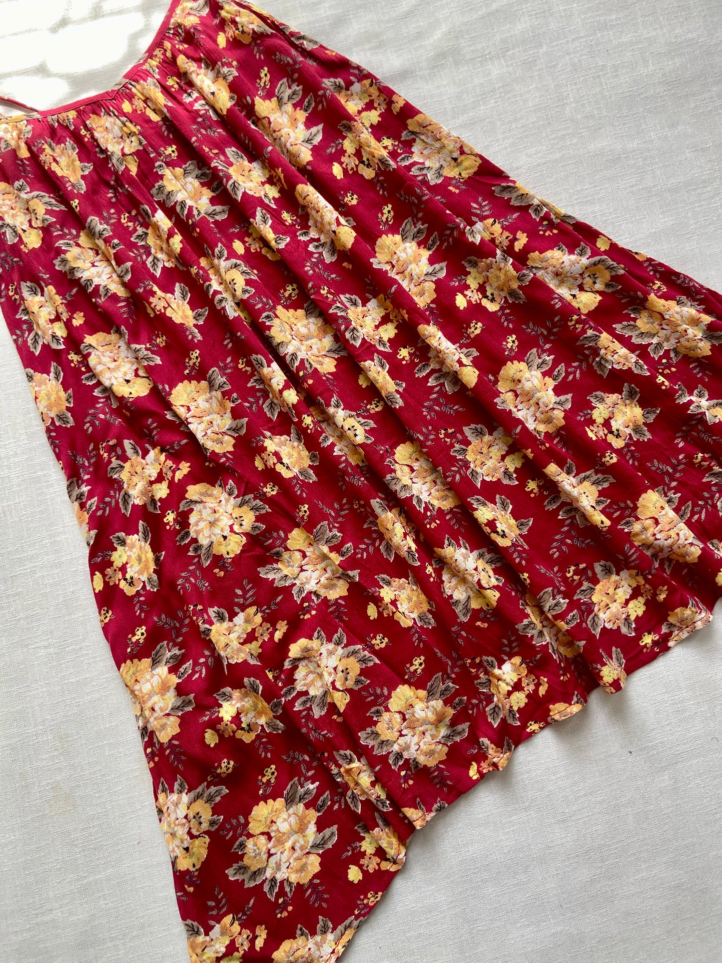 Red Floral Beach Mini Dress