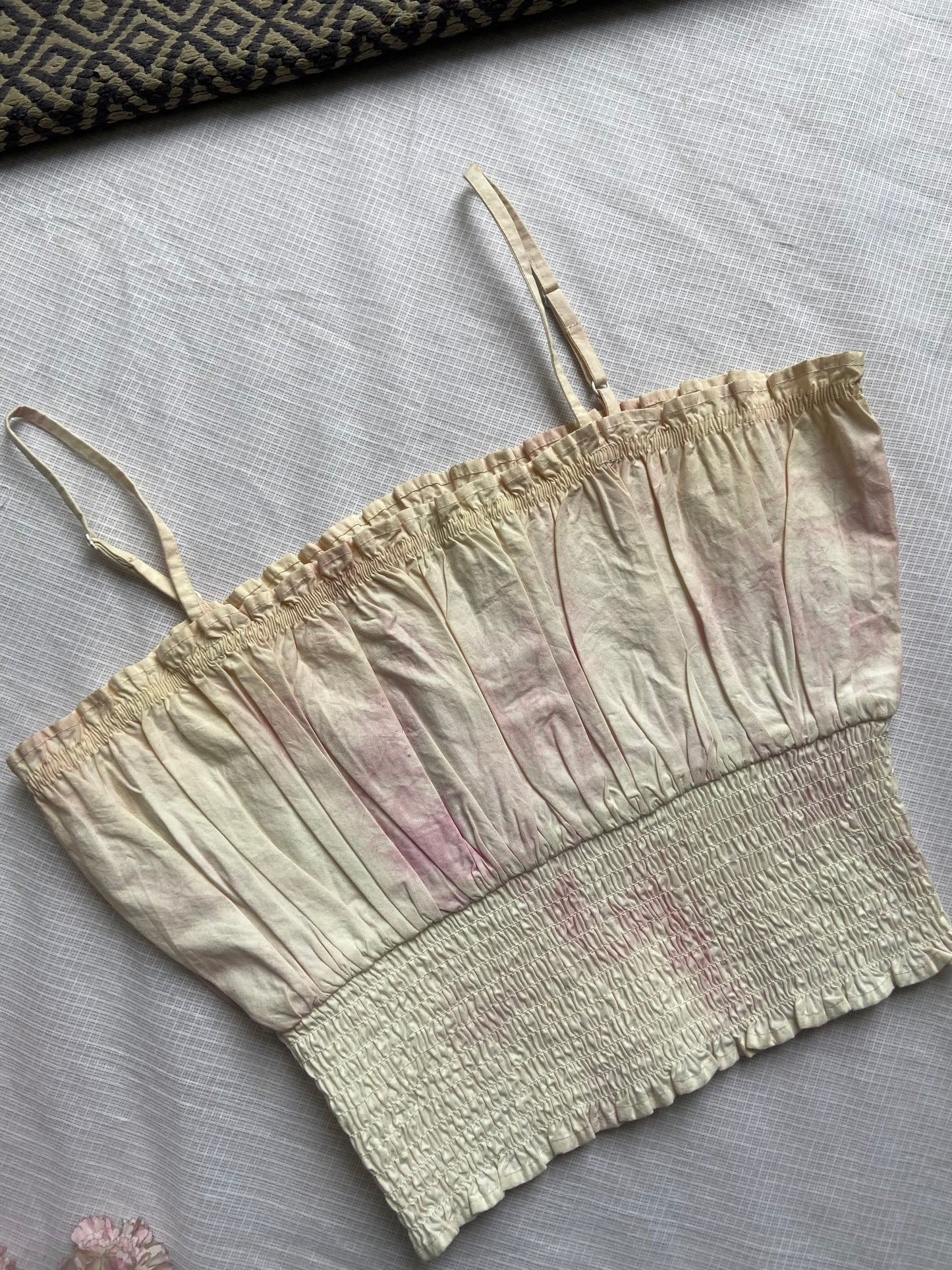 Elegant Smocked Crop Top with Adjustable Straps