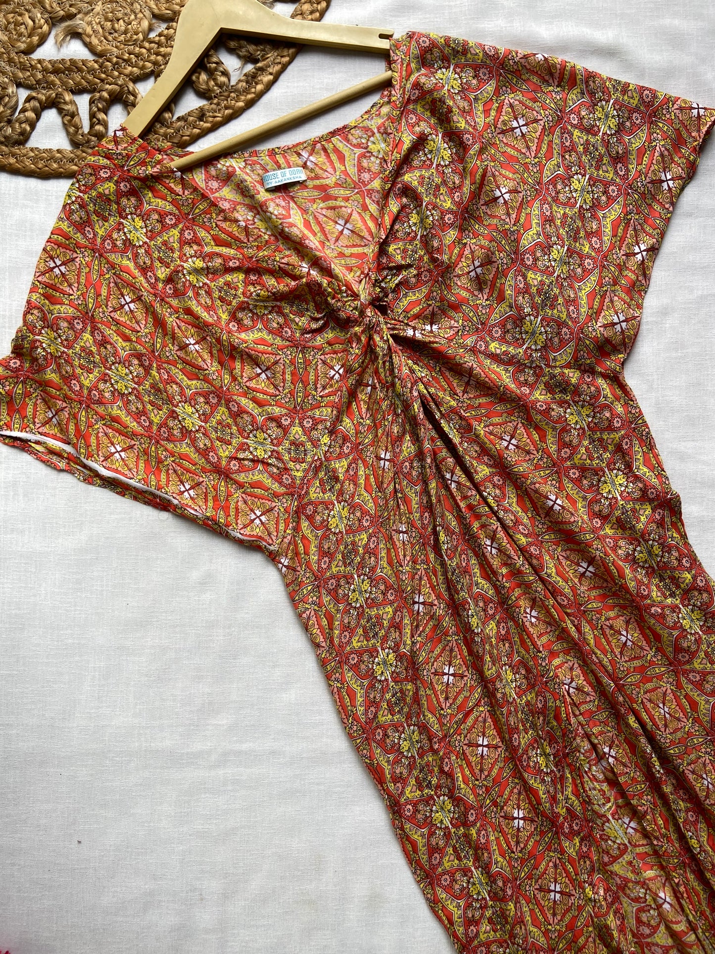 Bohemian Printed Kaftan Maxi Dress