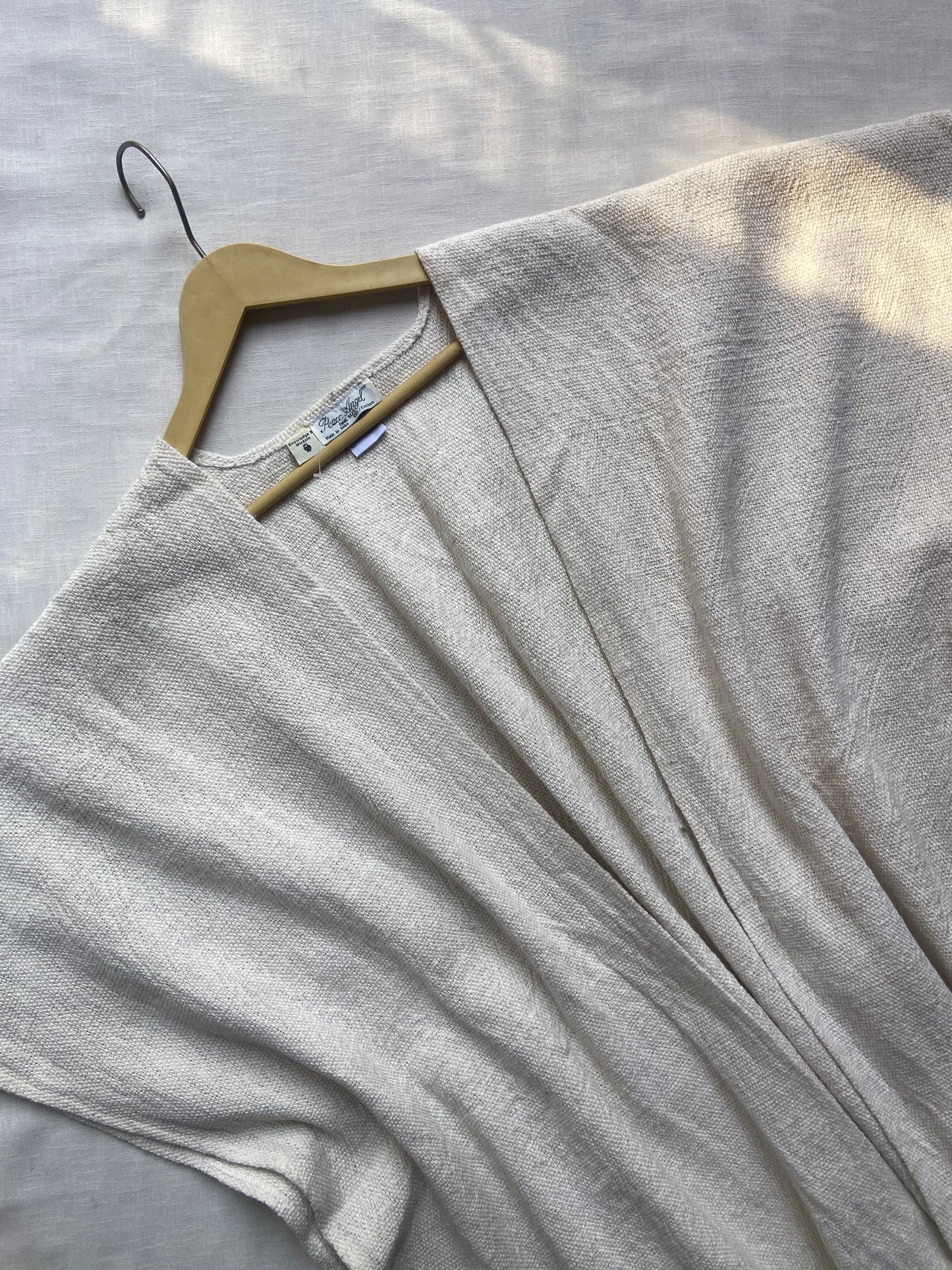 Handwoven Cotton Poncho with Tassels