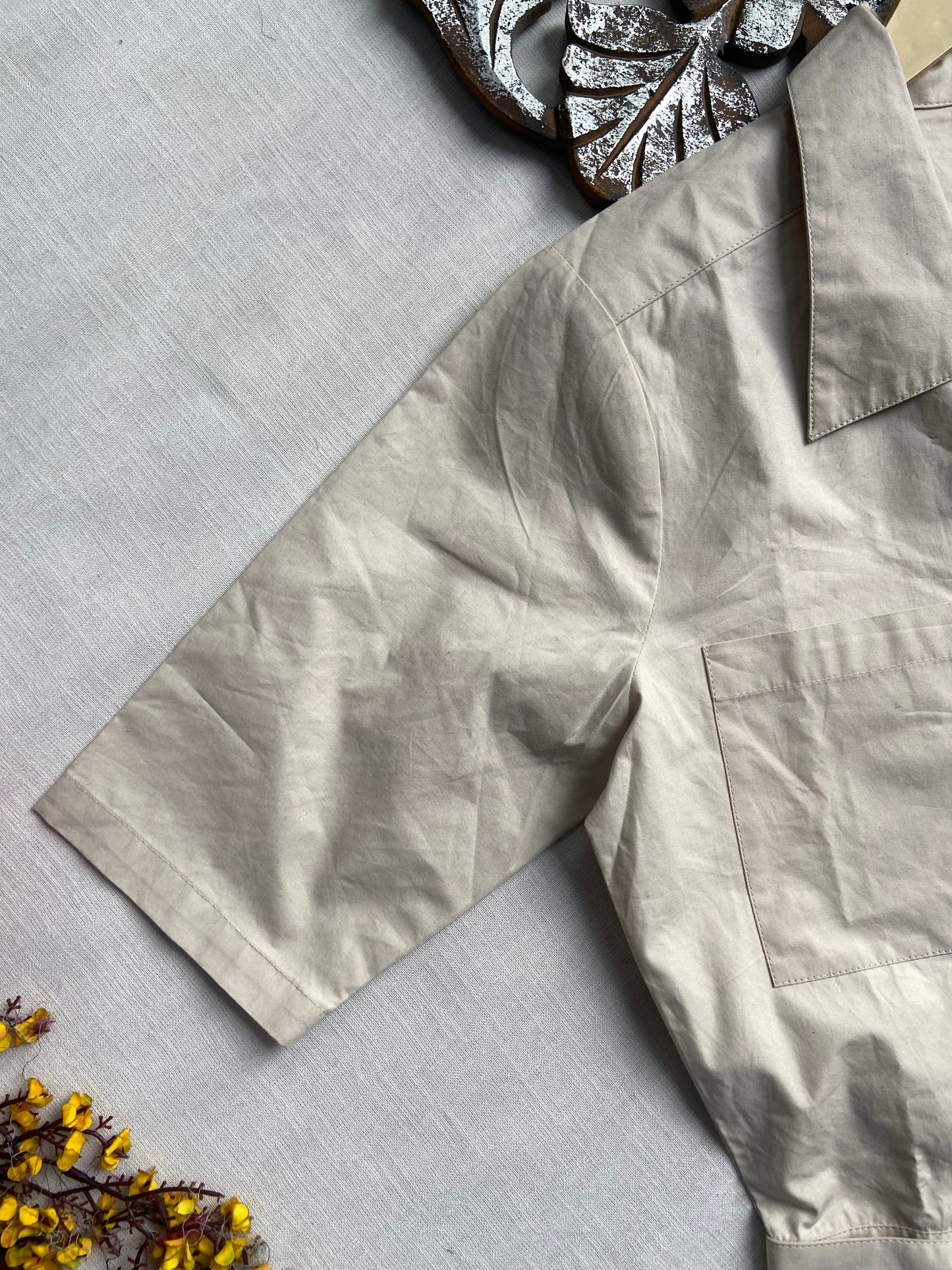 Beige Cargo Jumpsuit