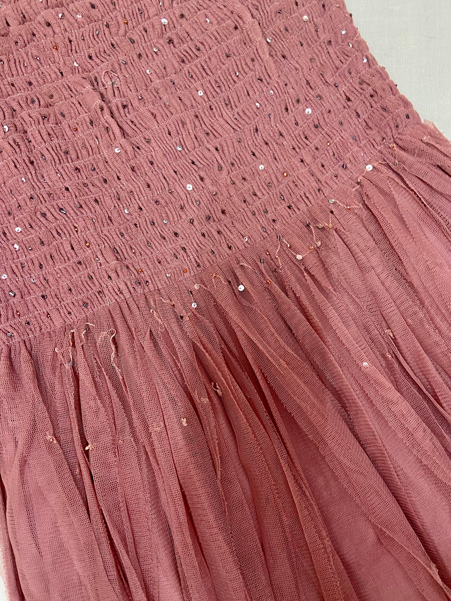 Women’s Mauve Sleeveless Midi Dress with Sequin Detail