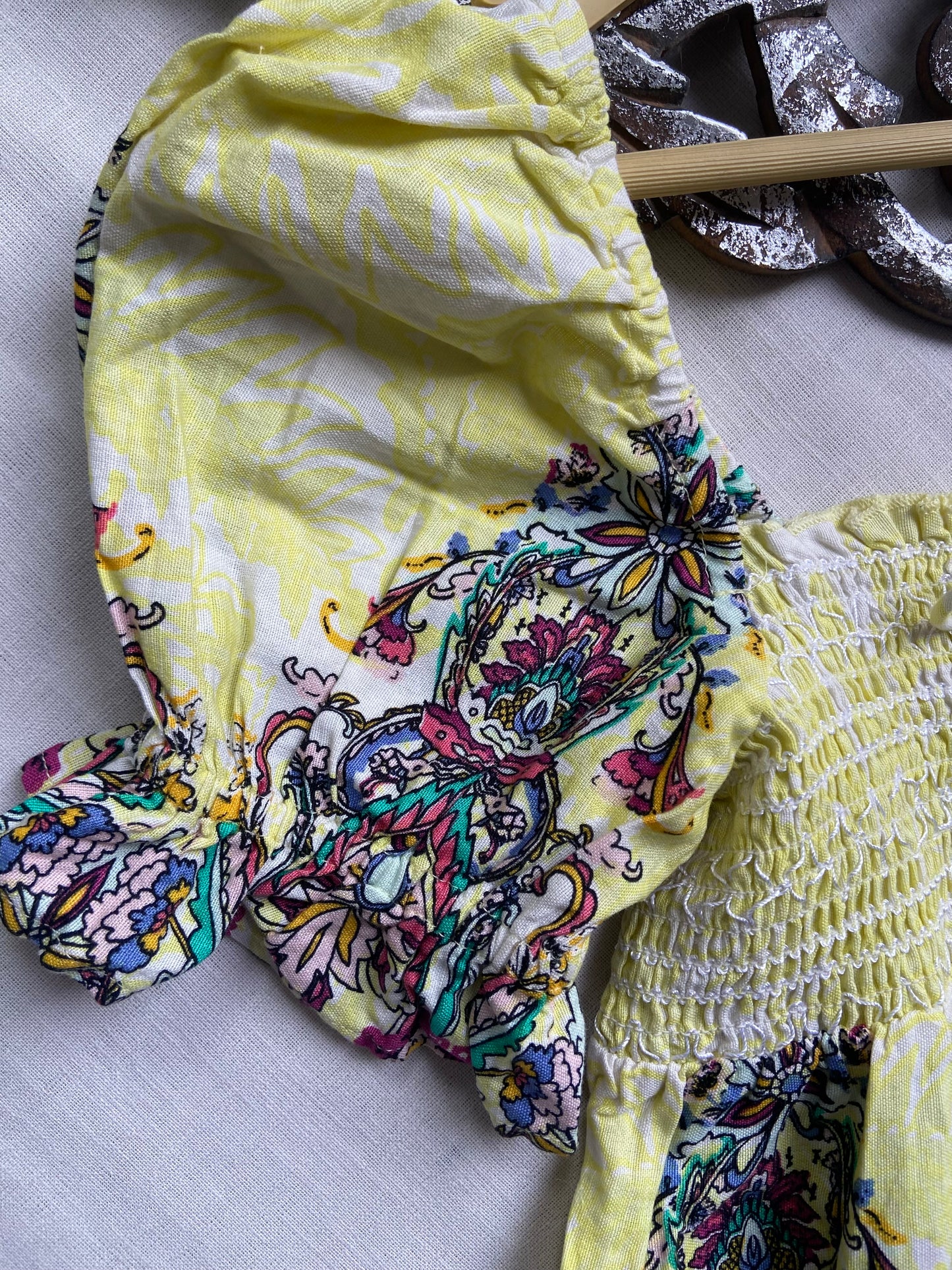 Yellow boho floral coord set