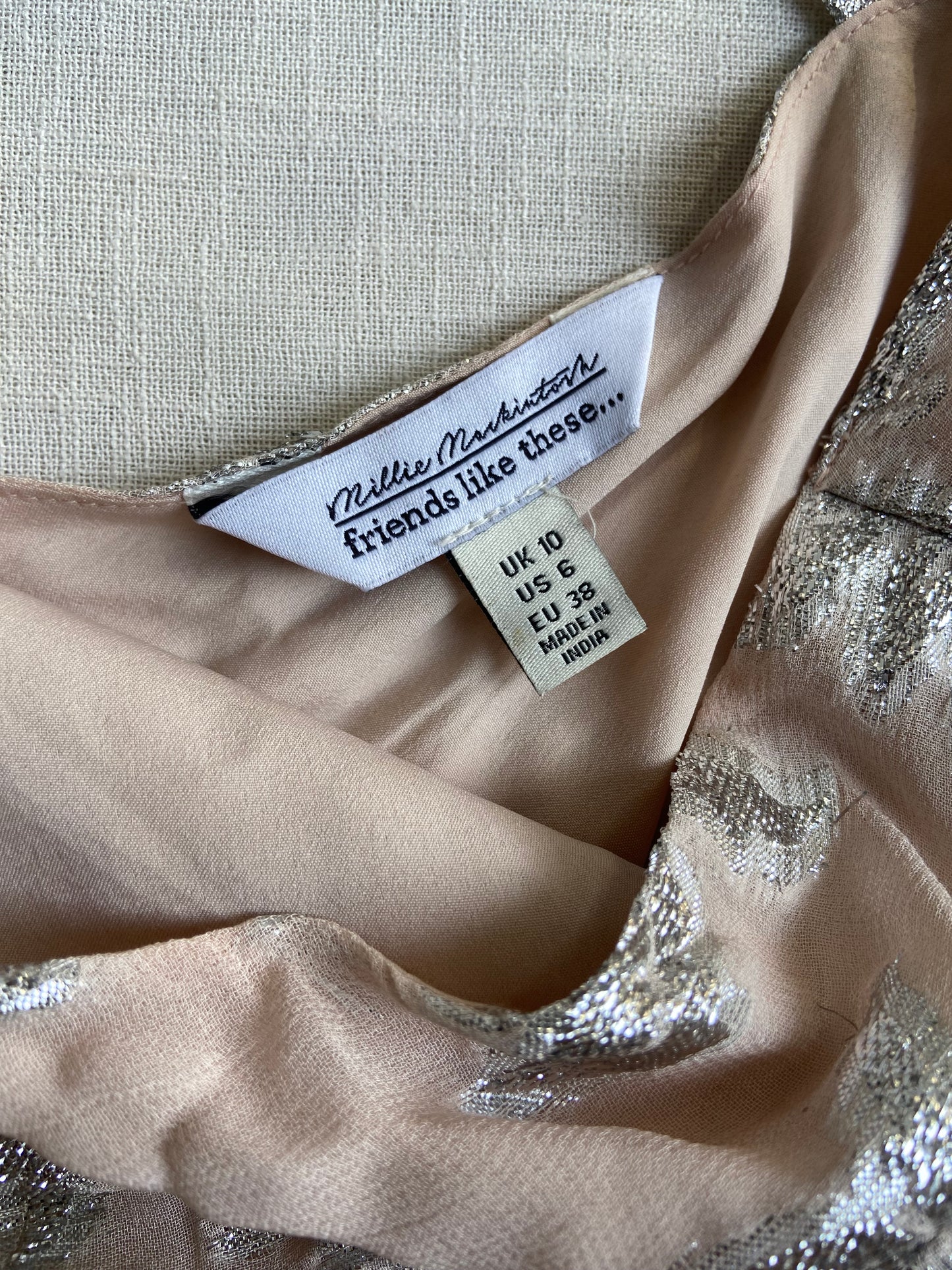 Shimmer Leaf Print Bodycon Dress