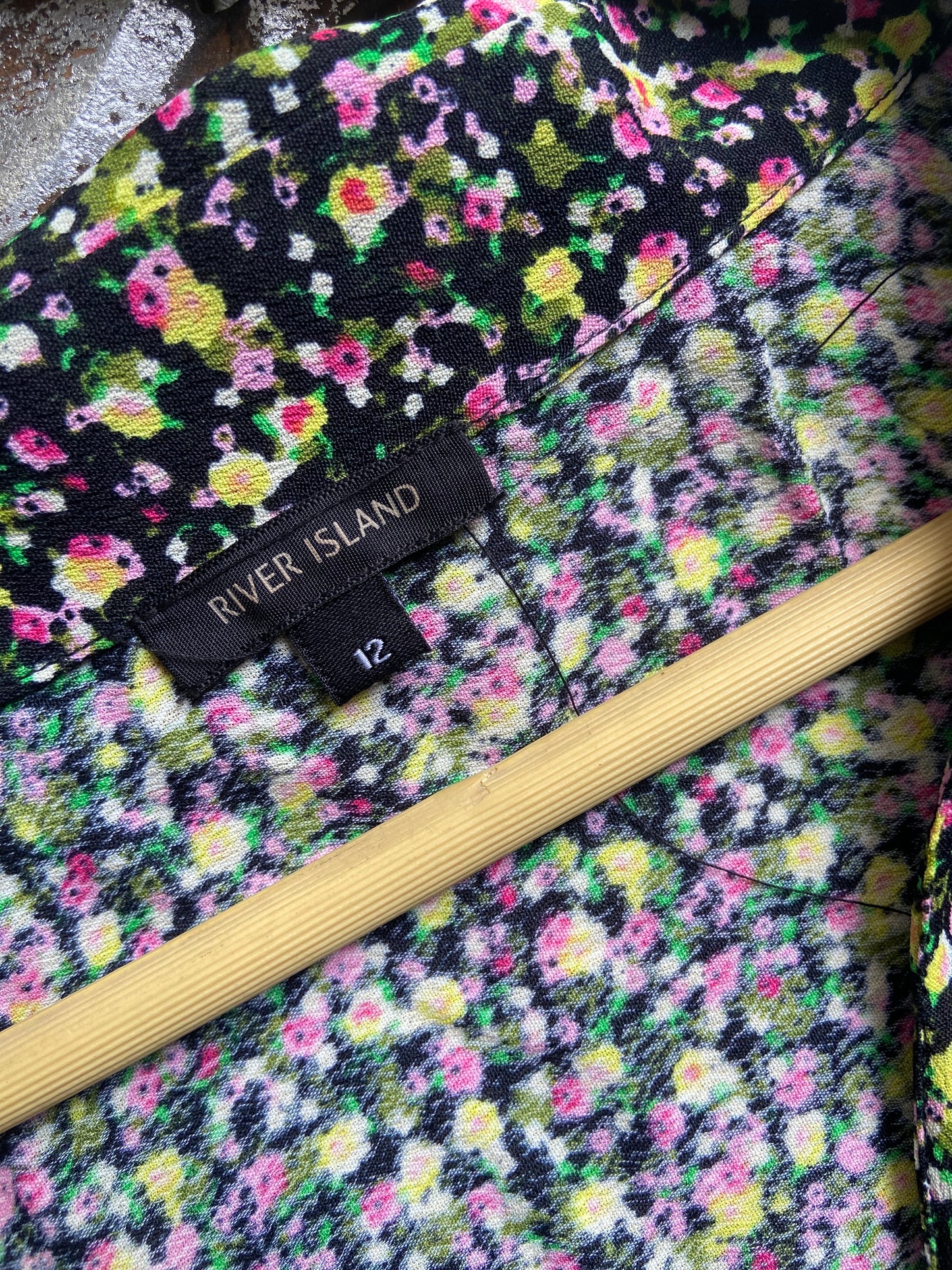 Black Floral Full Sleeve Mini Dress