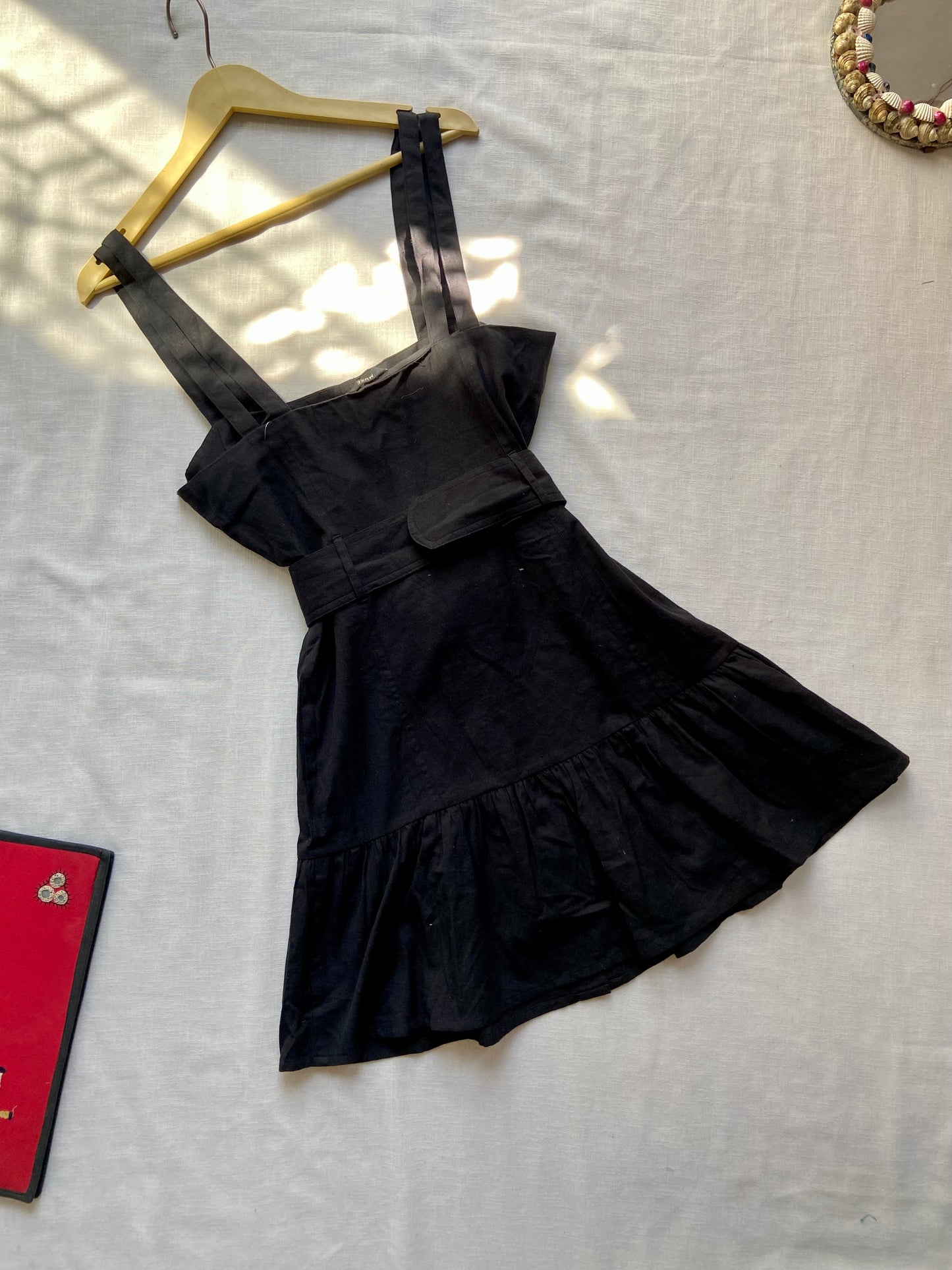 City Night Belted Skater Dress