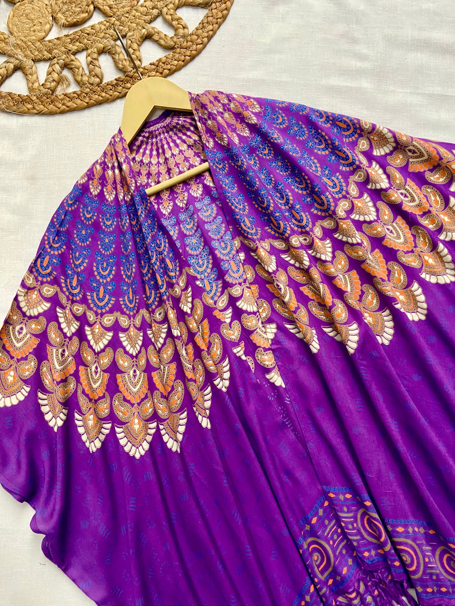 PURPLE BOHO MIDI LENGTH SHRUG