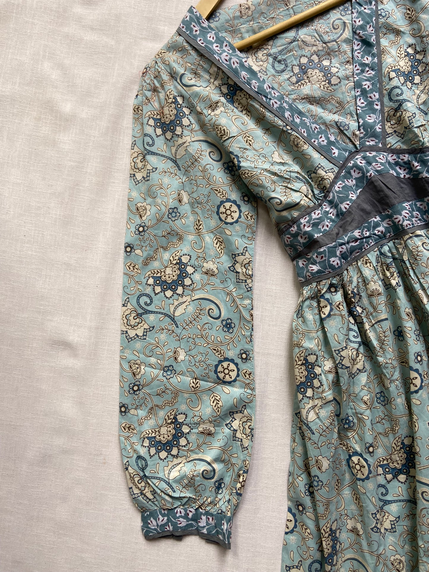 Blue Boho Midi Dress