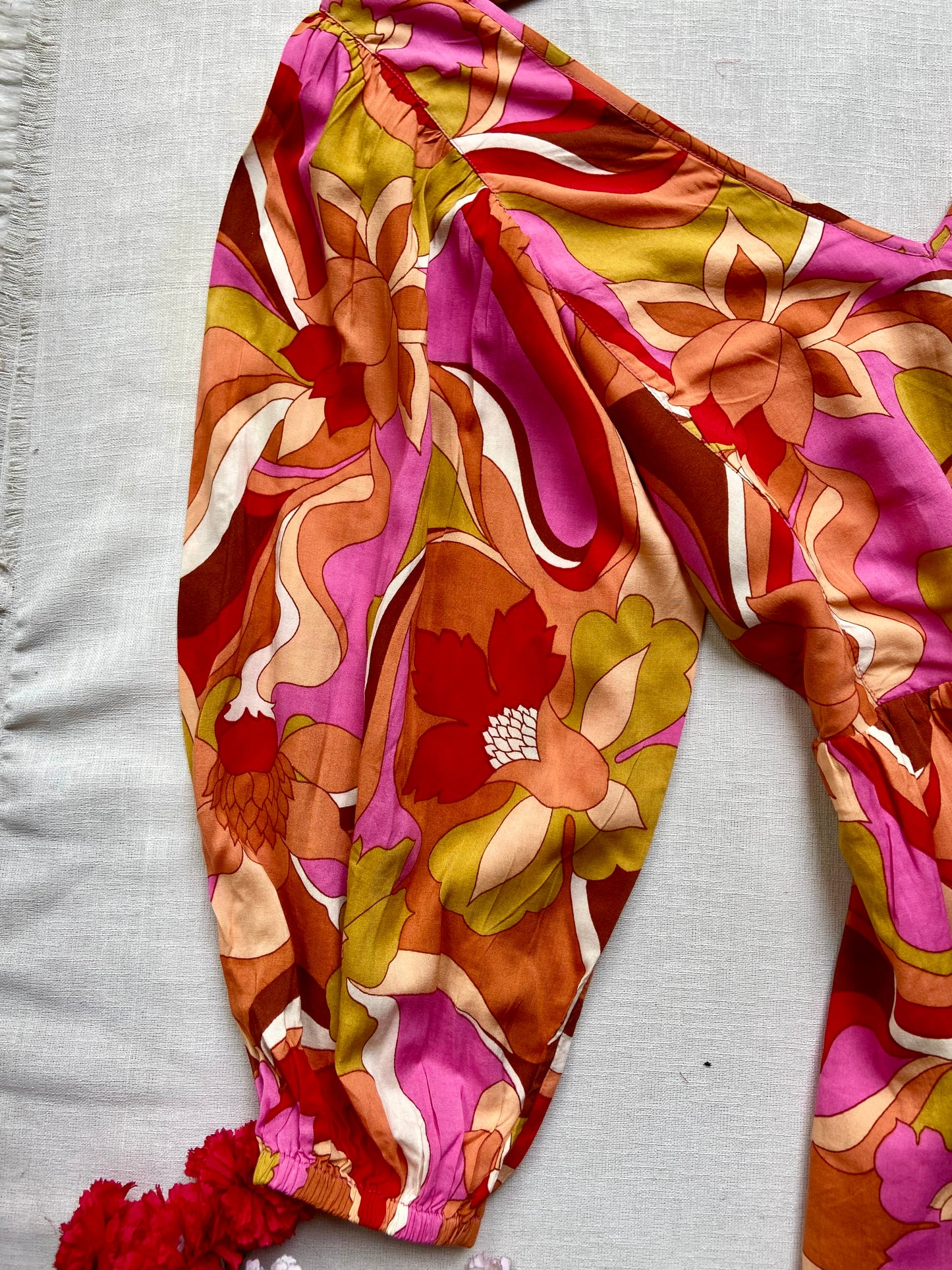 Floral V Neck Maxi Dress