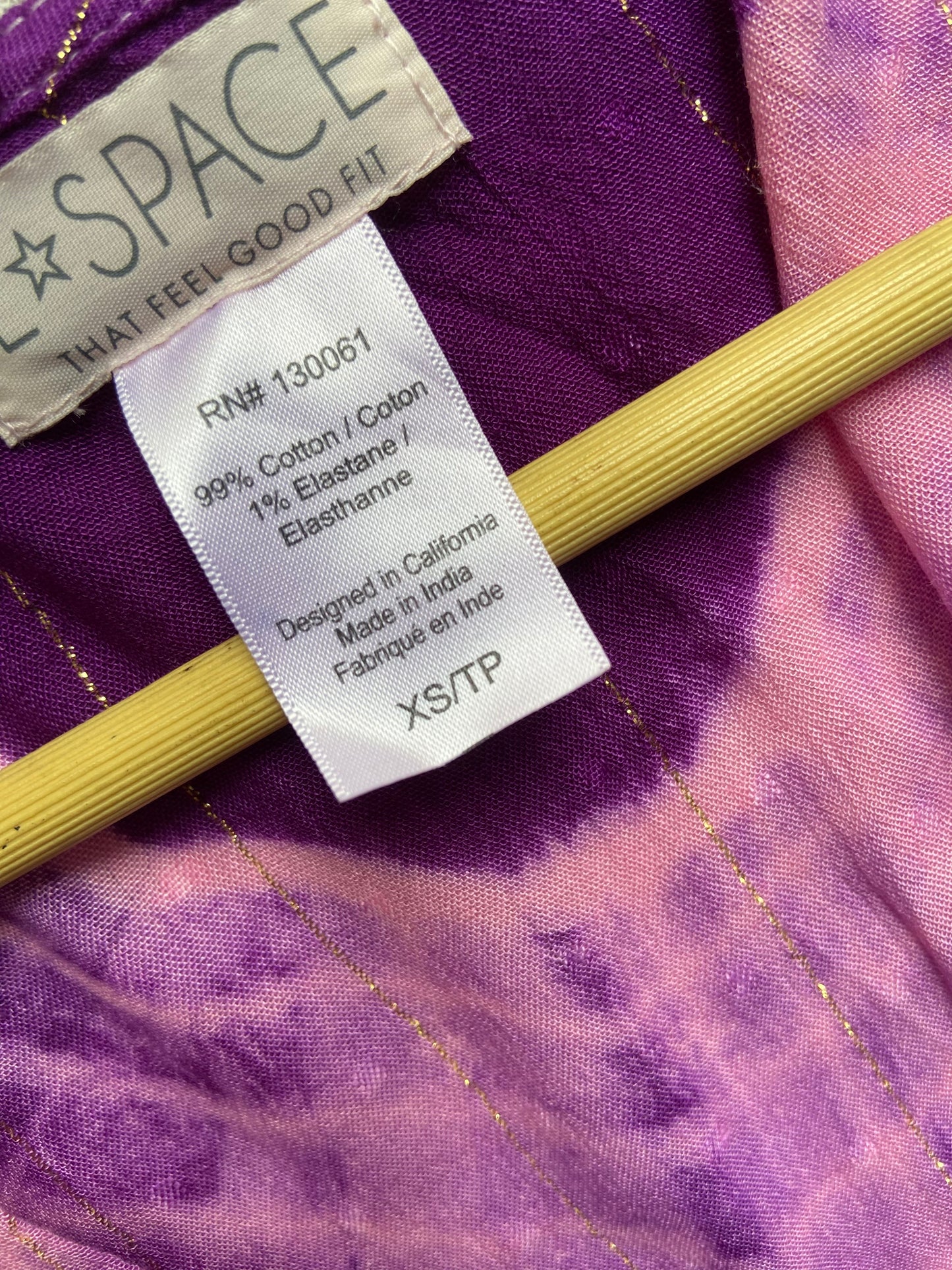 Pink And Purple Tye And Dye Mini Dress