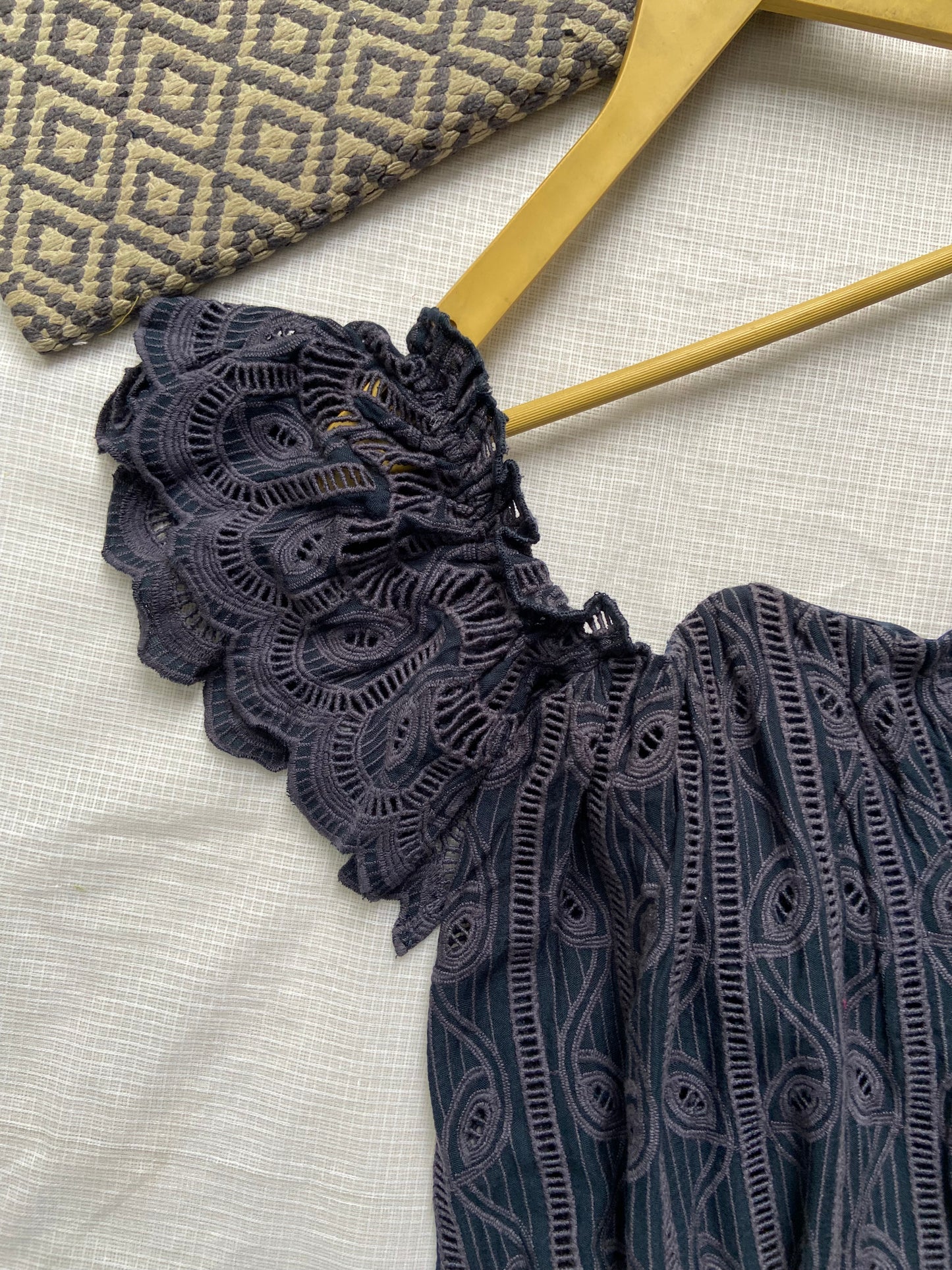 Elegant Black Lace Off-Shoulder Crop Top