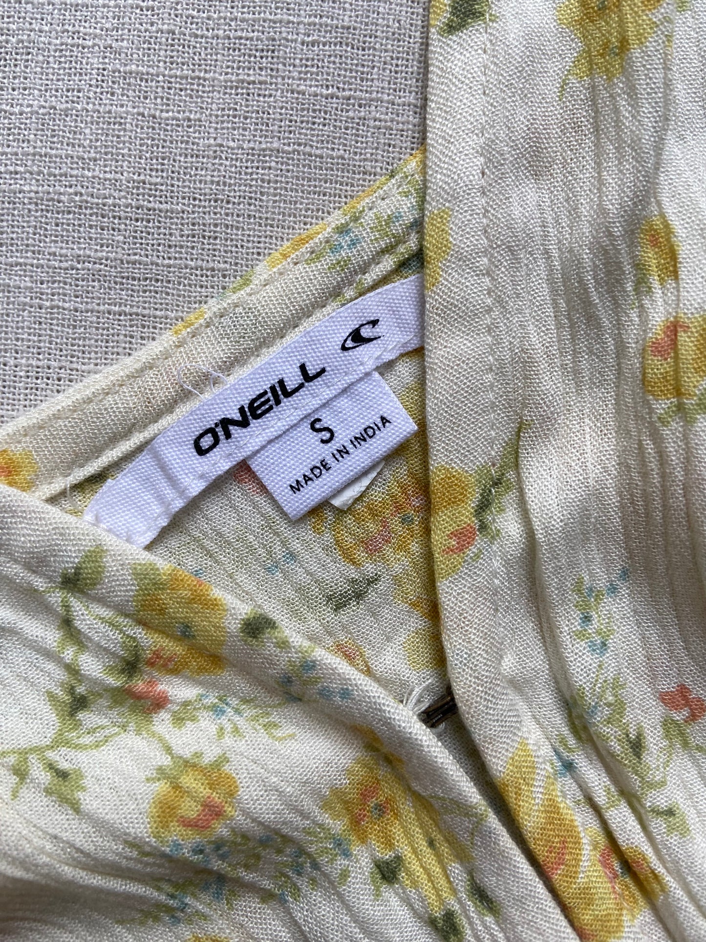 White and Yellow Floral Maxi