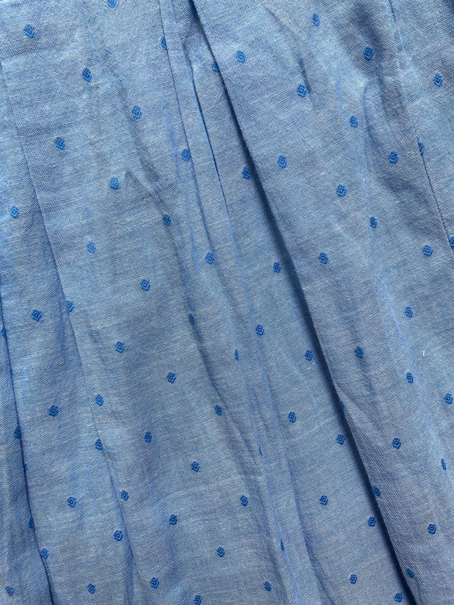 Blue Strap Cotton Mini Dress