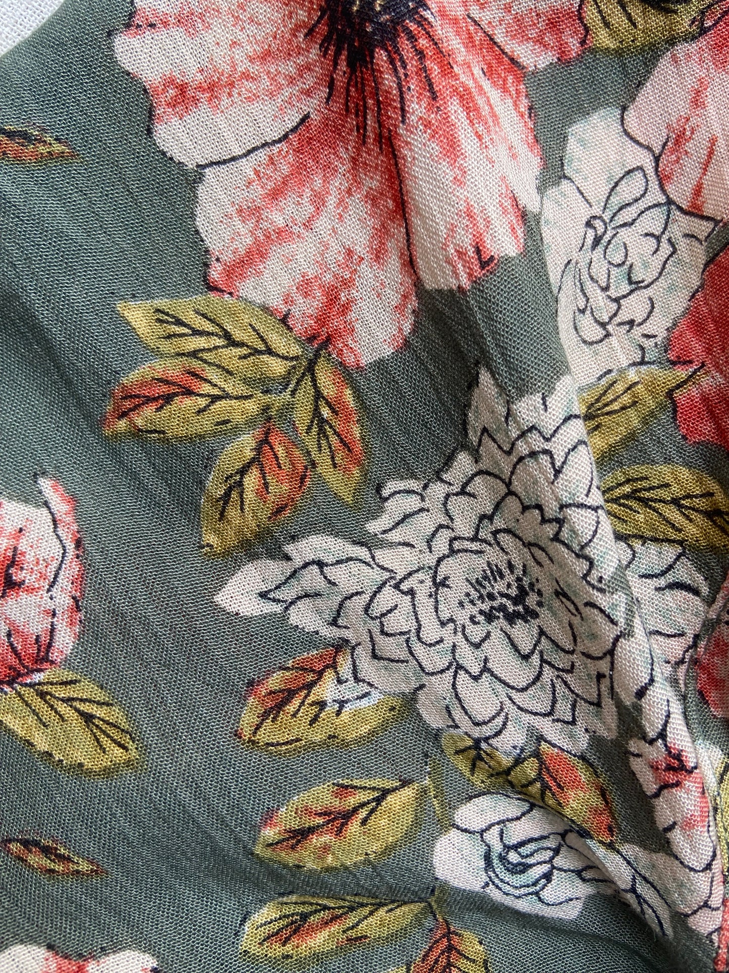 Green Floral Mini Dress