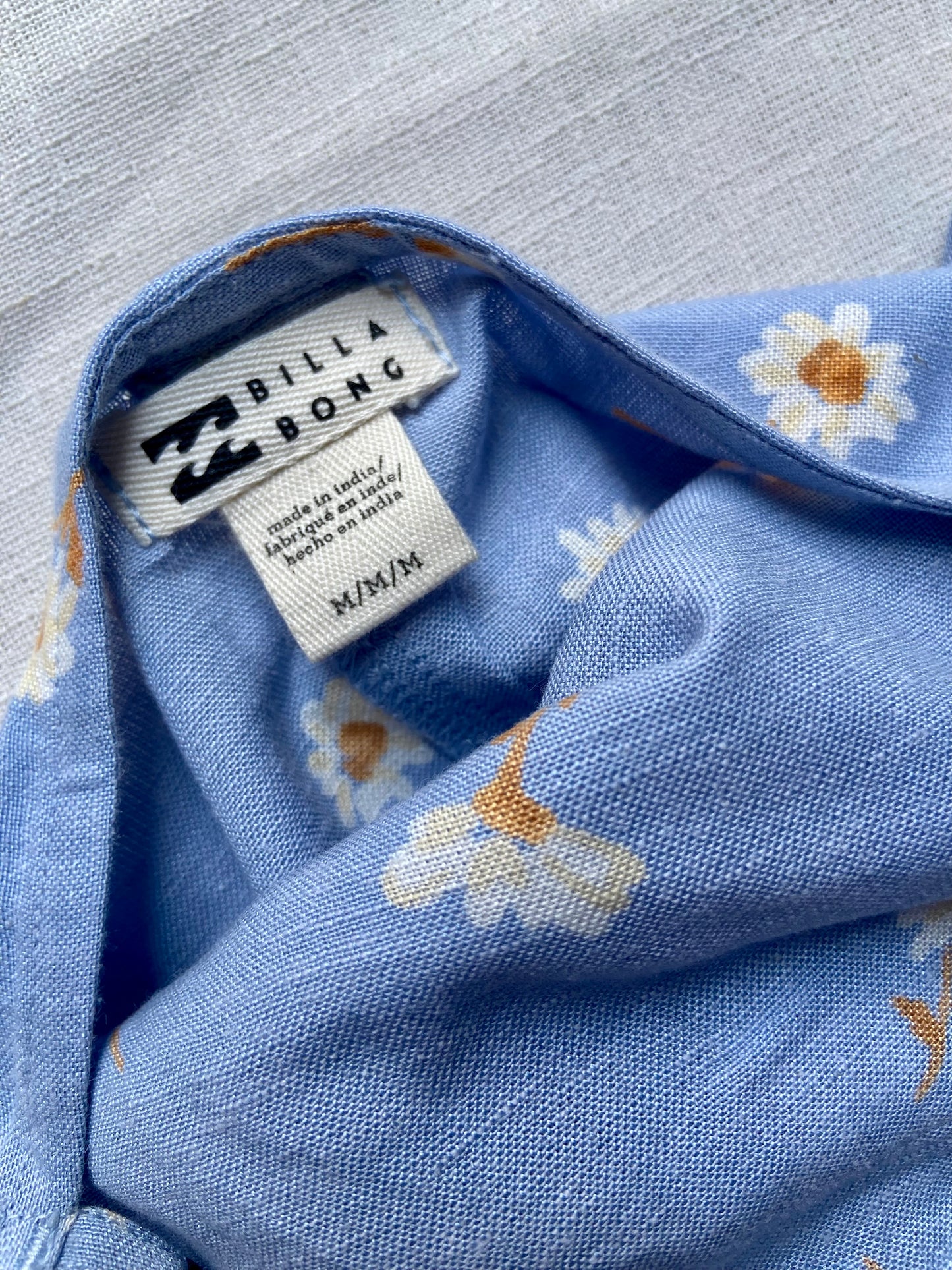 Blue Daisy Print Slip Dress