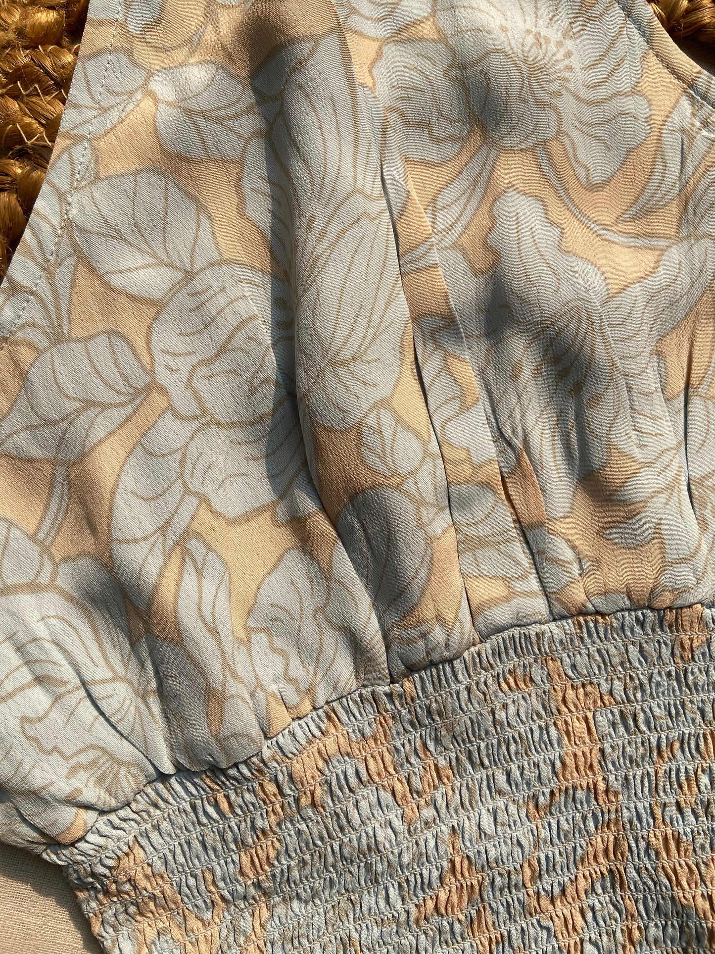 Breezeleaf Smocked Halter Crop Top