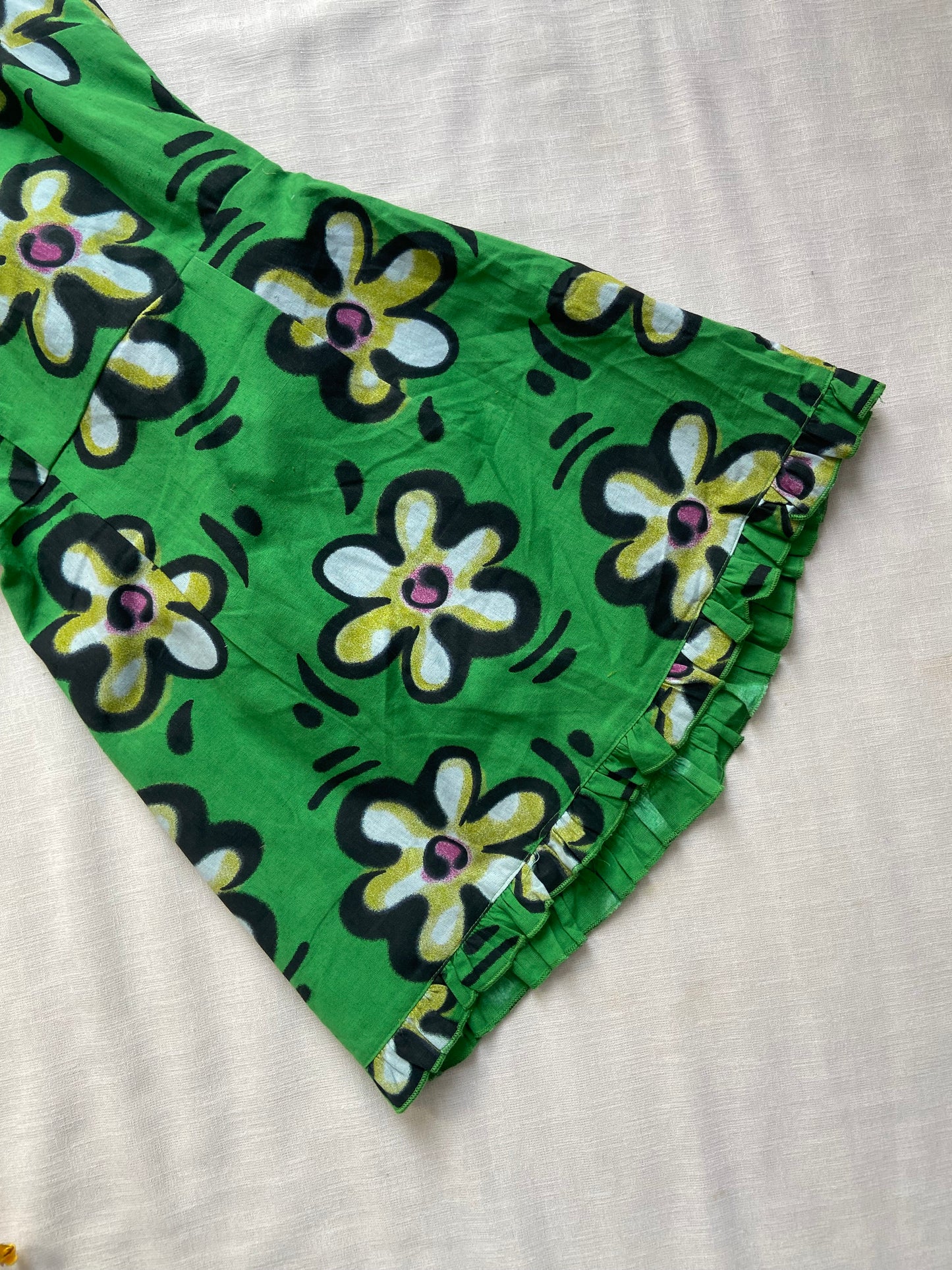 Green Floral Mini Dress