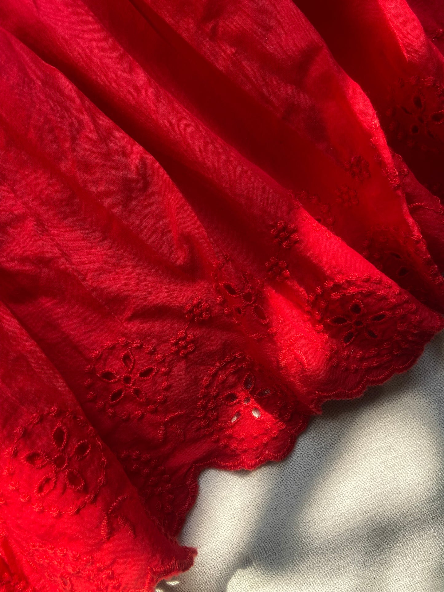 Crimson Petal Flare Mini Dress