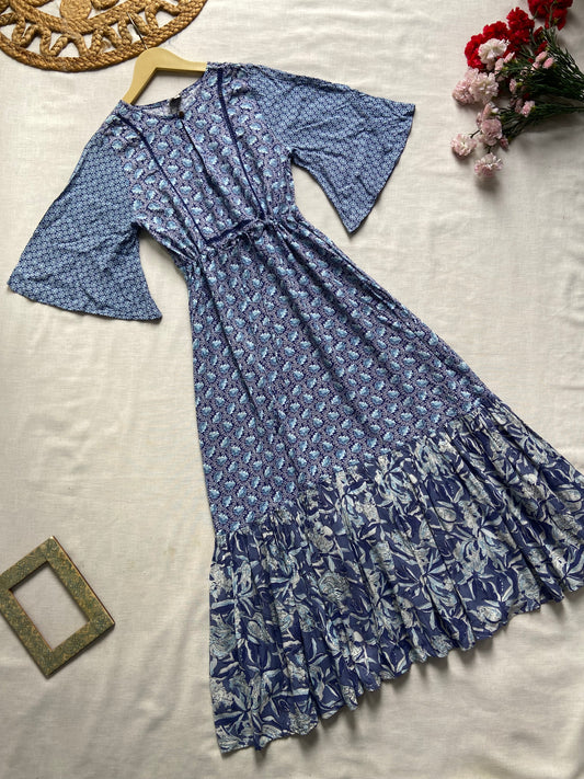 Blue Floral Maxi Dress