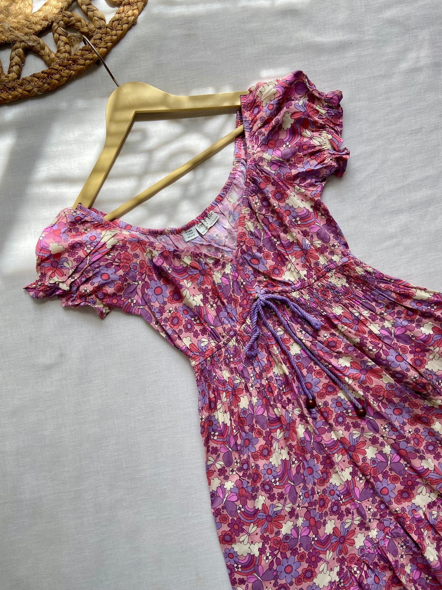 Pink Floral Mini Dress