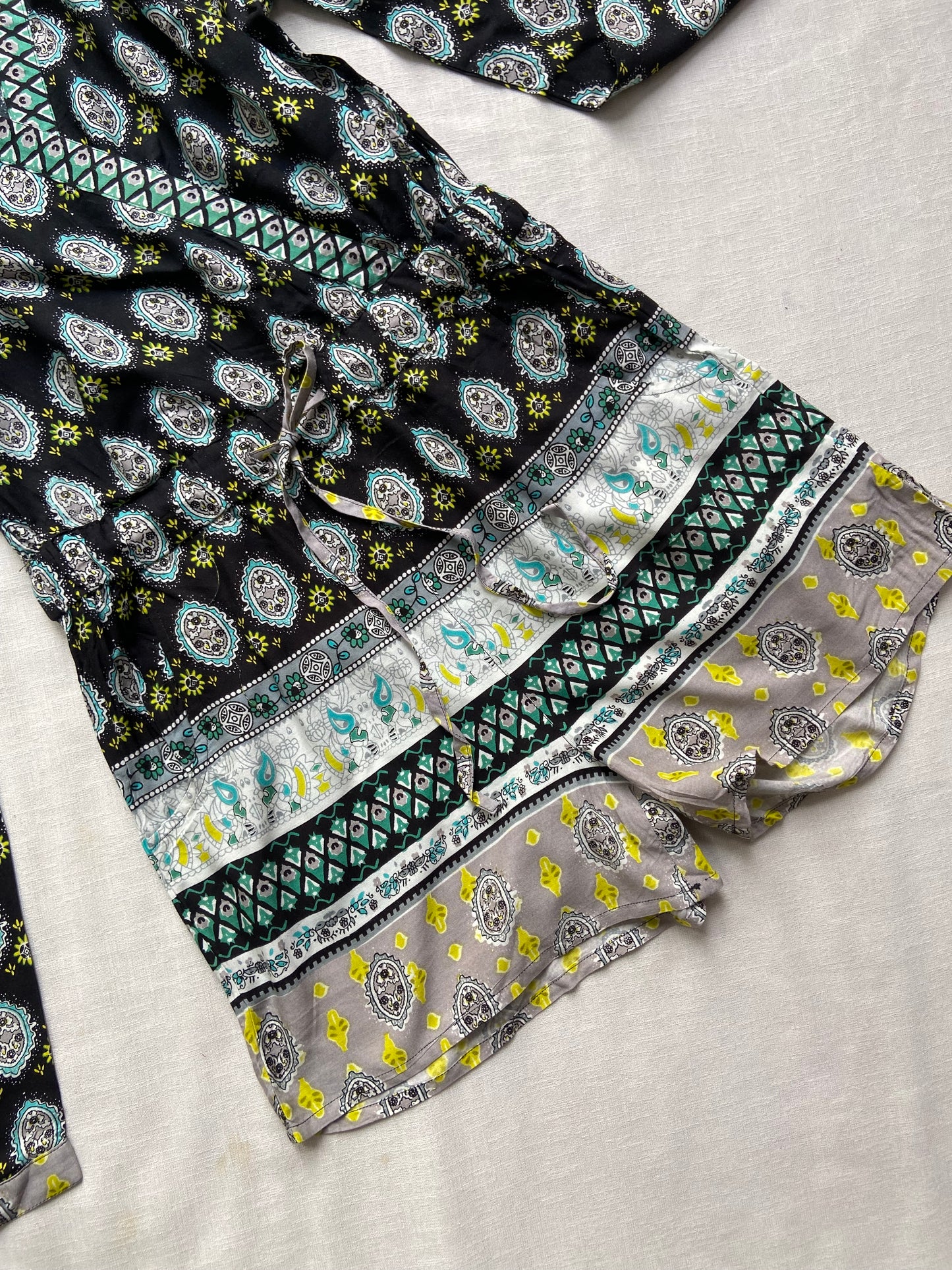 Bohemian Printed Long Sleeve Playsuit for Women