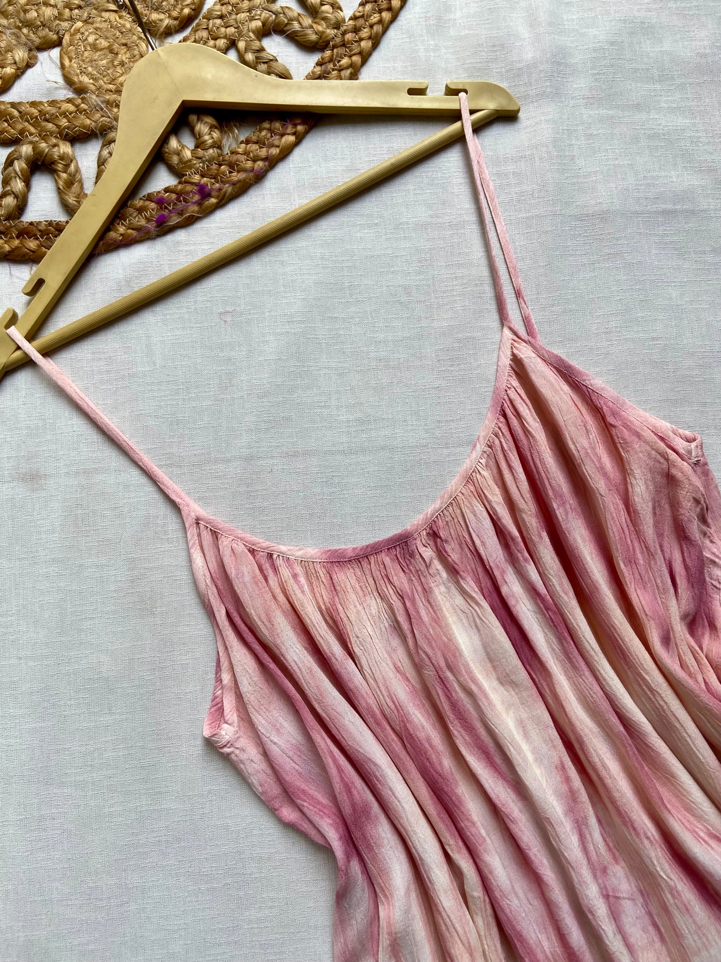 Peach And Pink Mini Dress