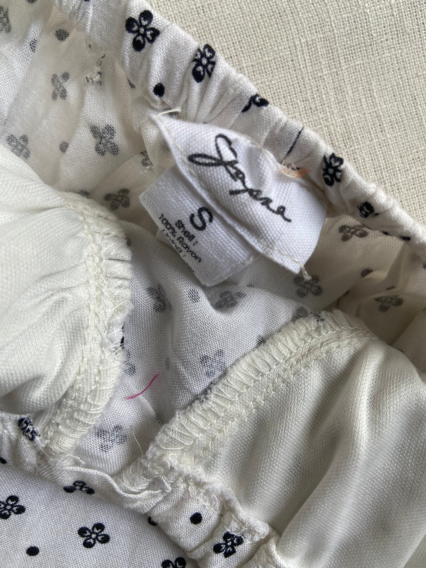 White Printed Crop Top