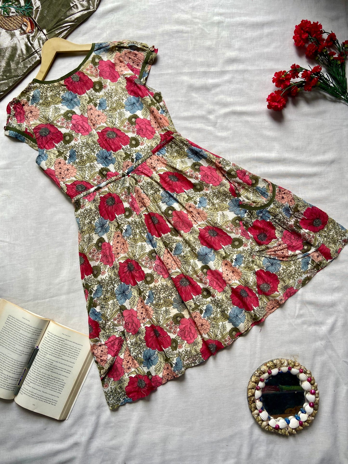 Floral Summer Dress with Tie Waist